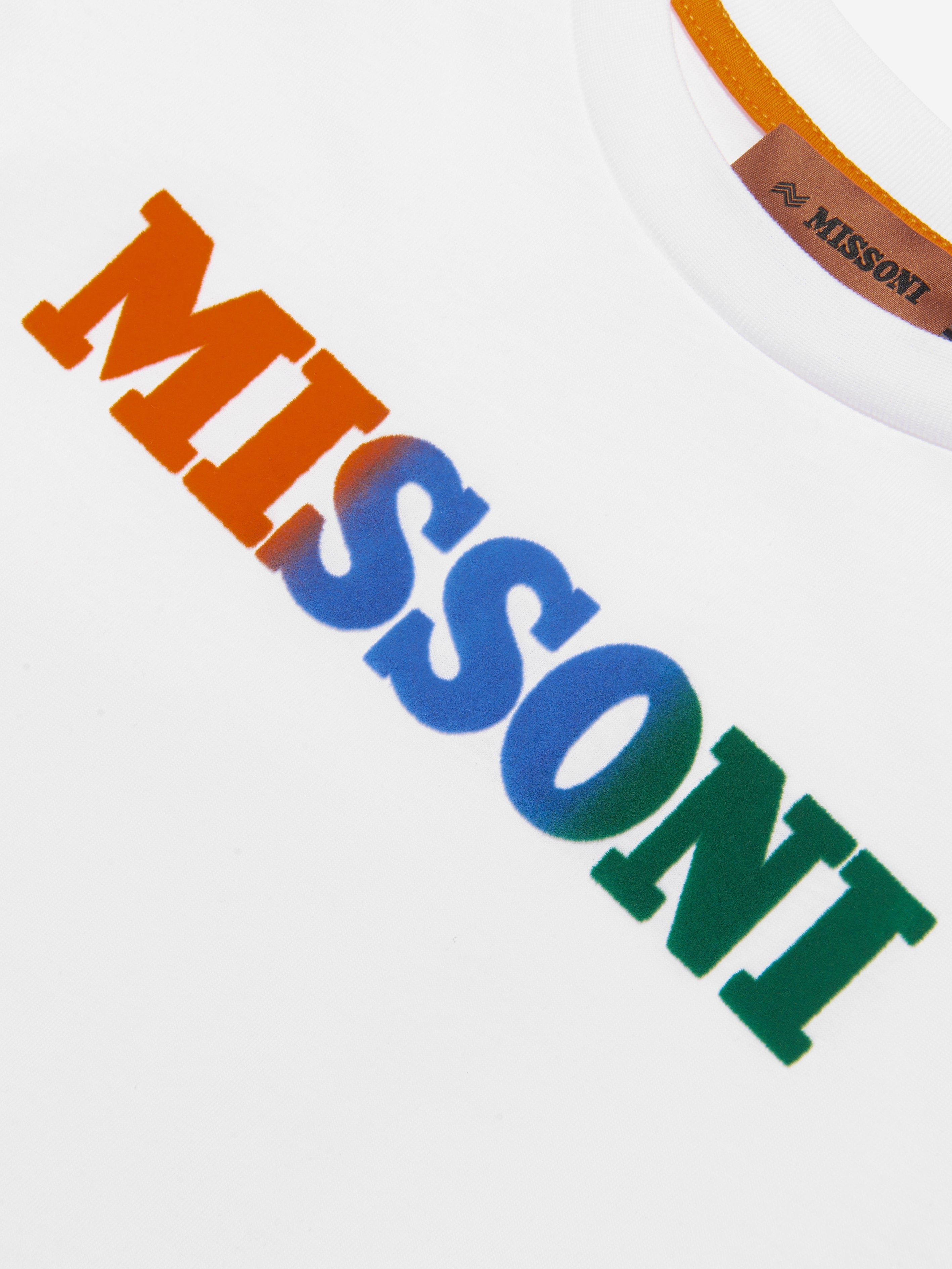 Missoni Boys Logo T-Shirt in White