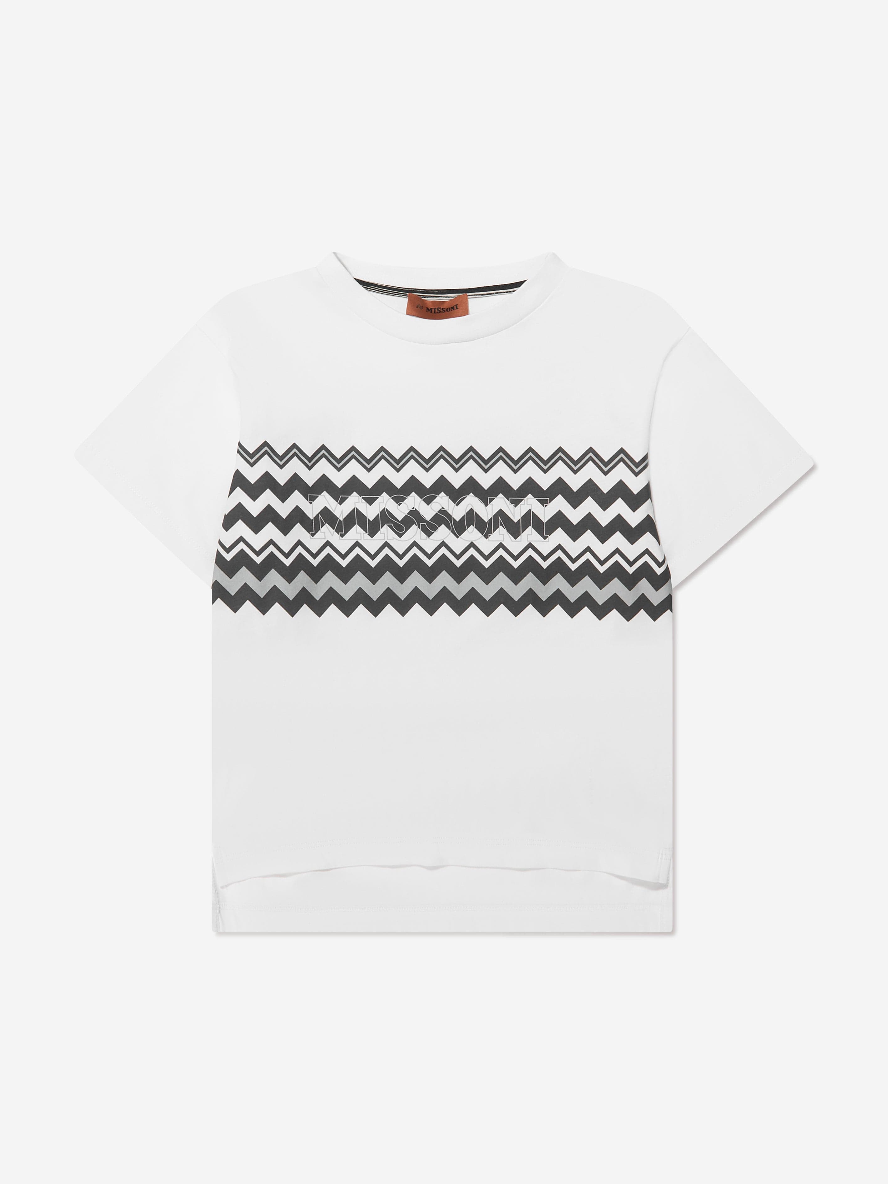 Missoni Boys Zigzag T-Shirt in White