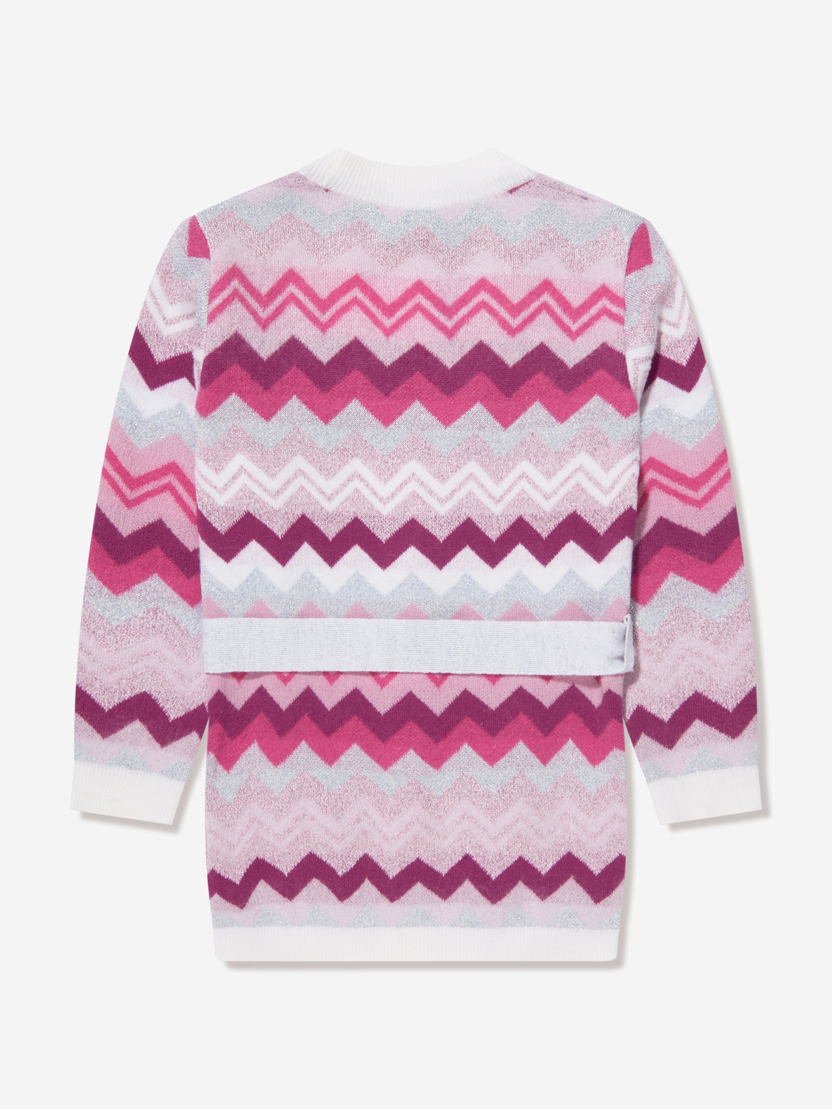 Missoni Girls Zigzag Cardigan in Pink