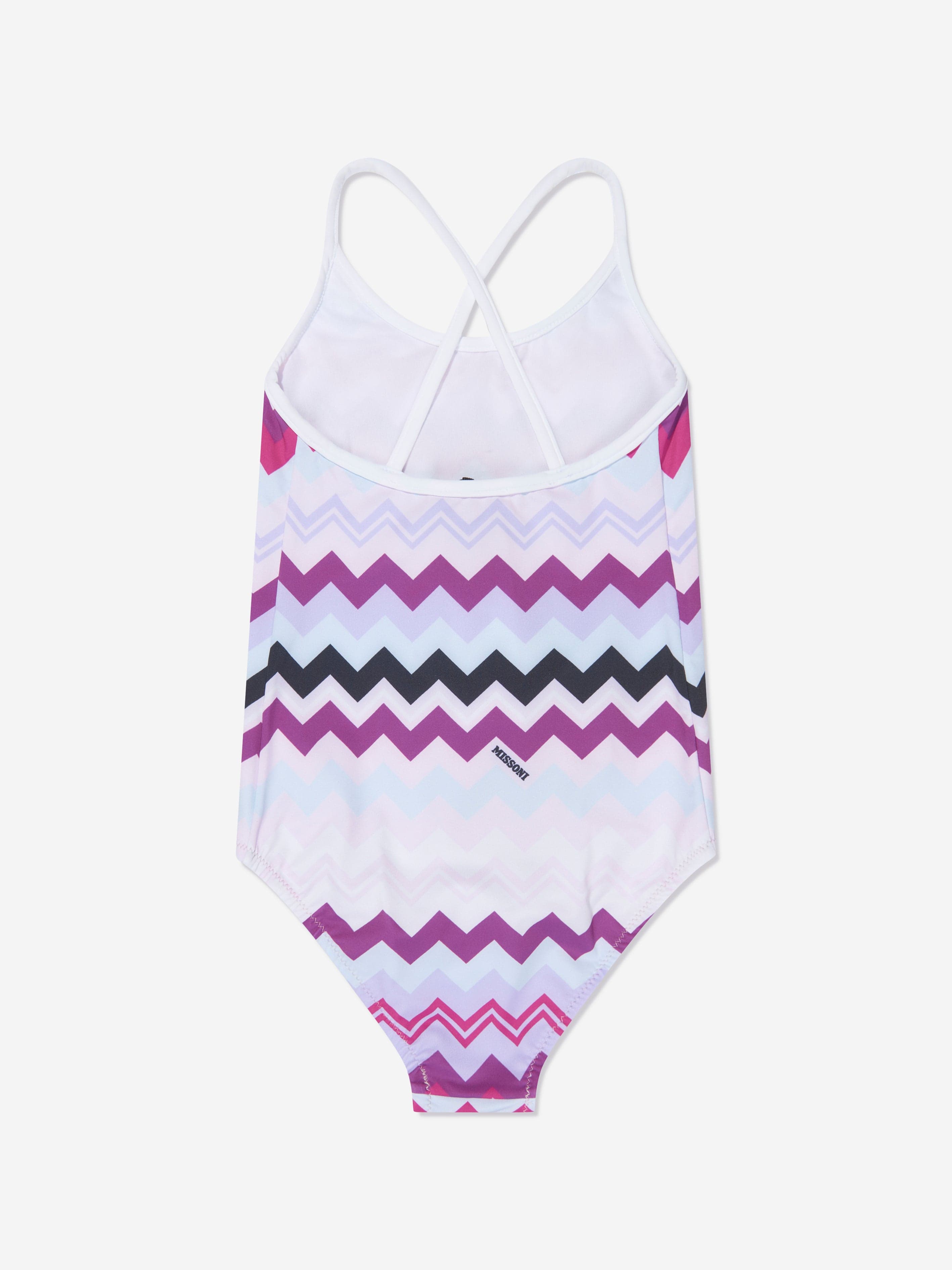 Missoni Girls Zigzag Swimsuit in Pink