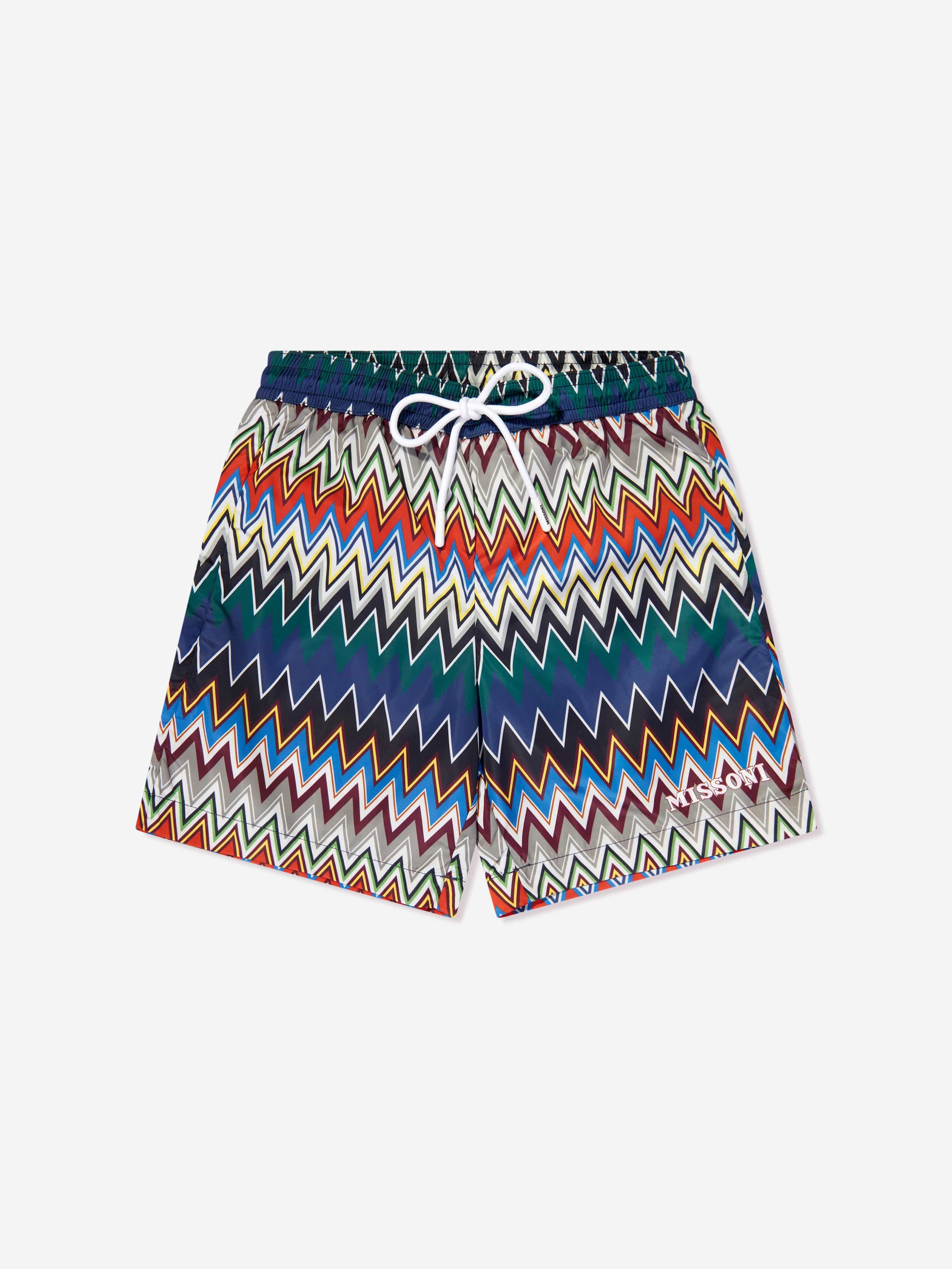 Missoni Boys Zigzag Swim Shorts in Multicolour