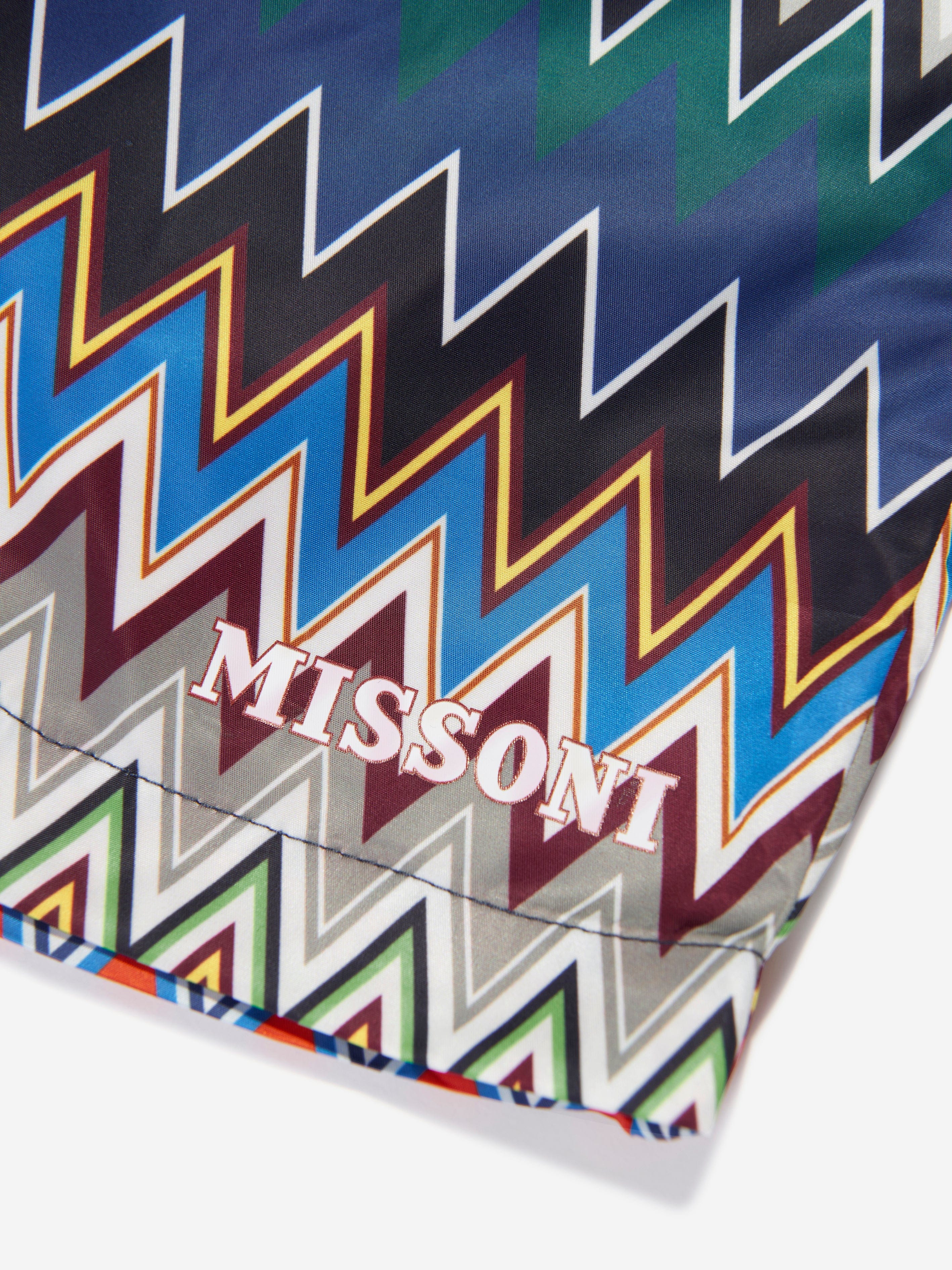 Missoni Boys Zigzag Swim Shorts in Multicolour