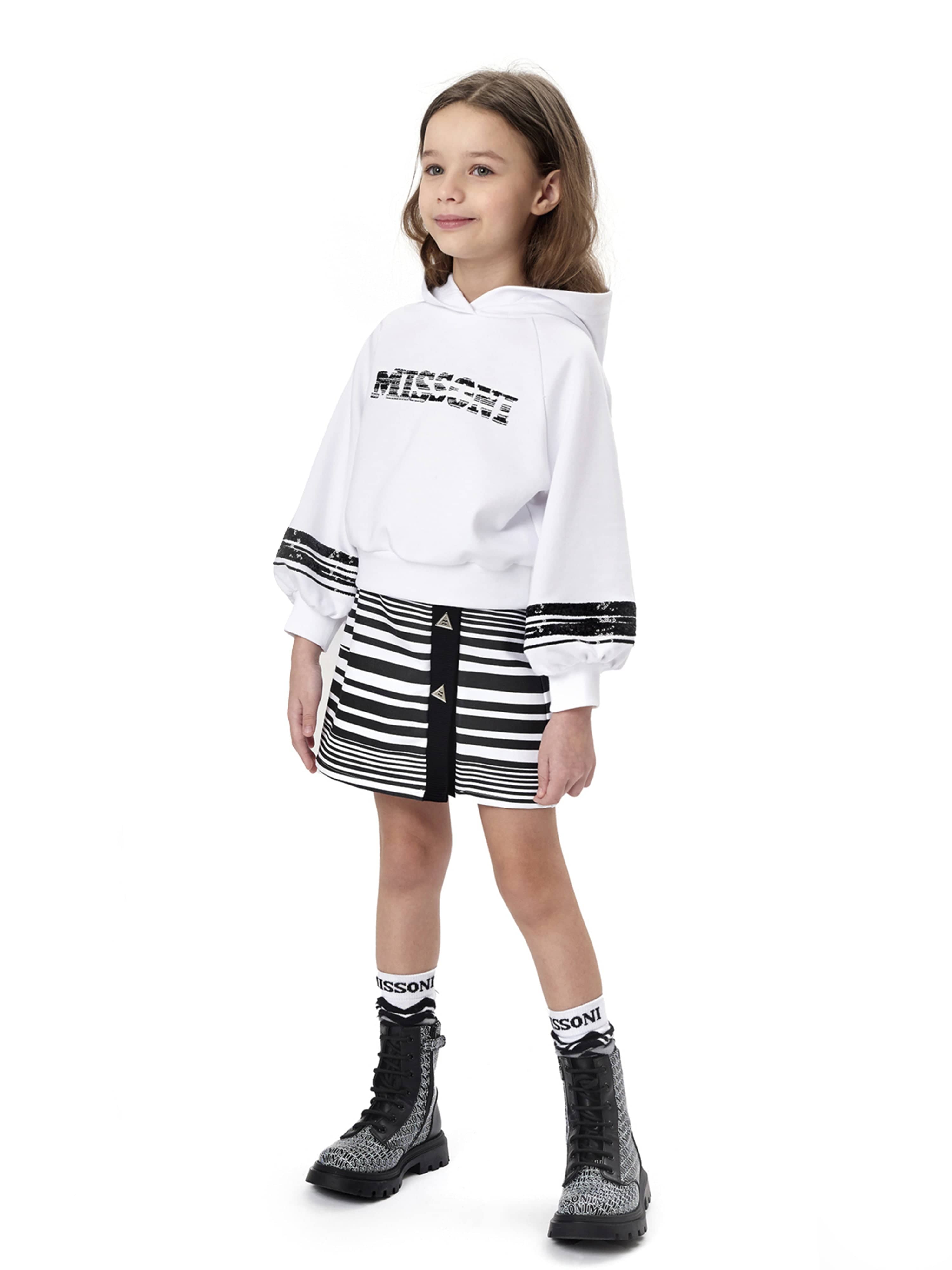 Missoni Girls Logo Hoodie in White