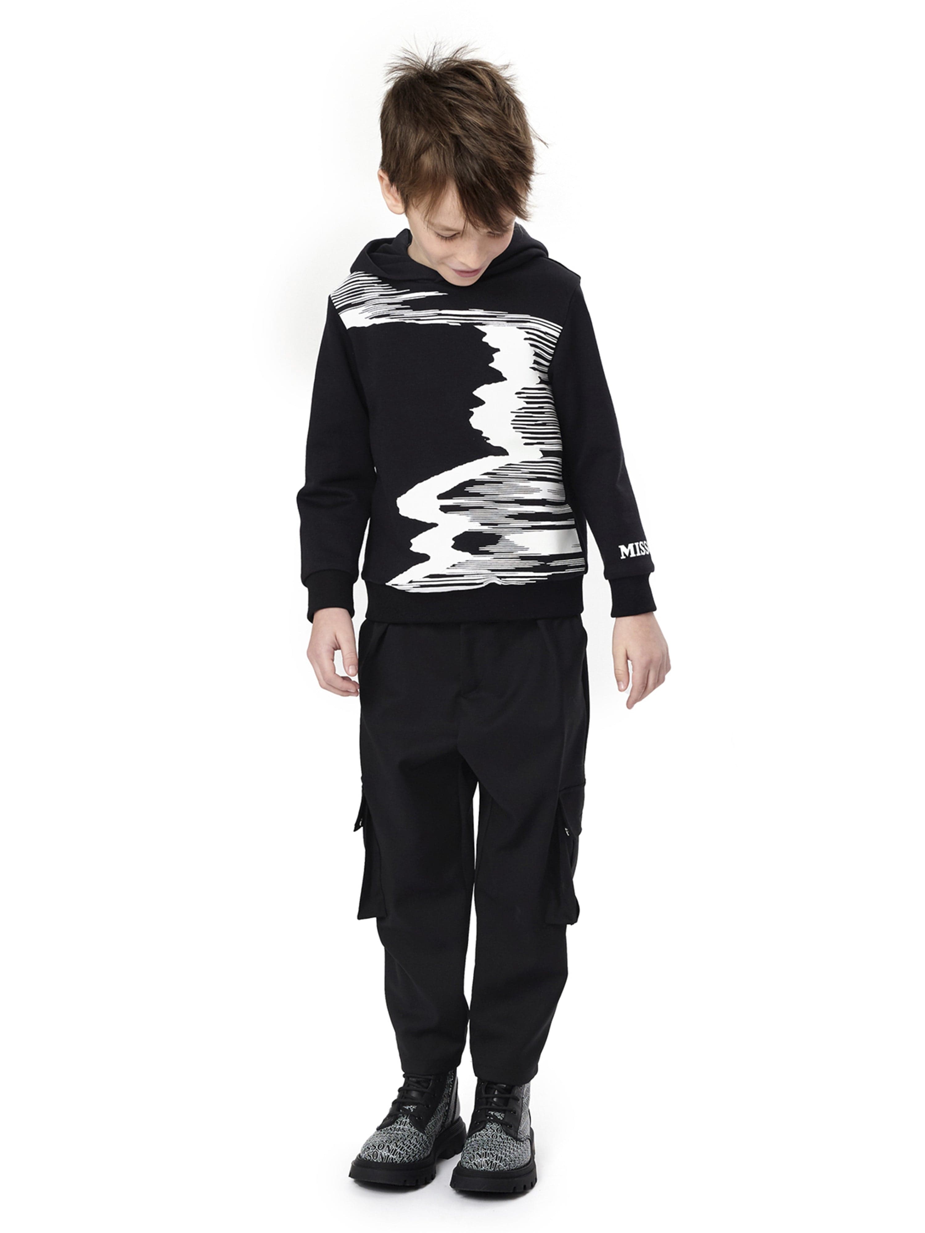 Missoni Boys Branded Hoodie in Black