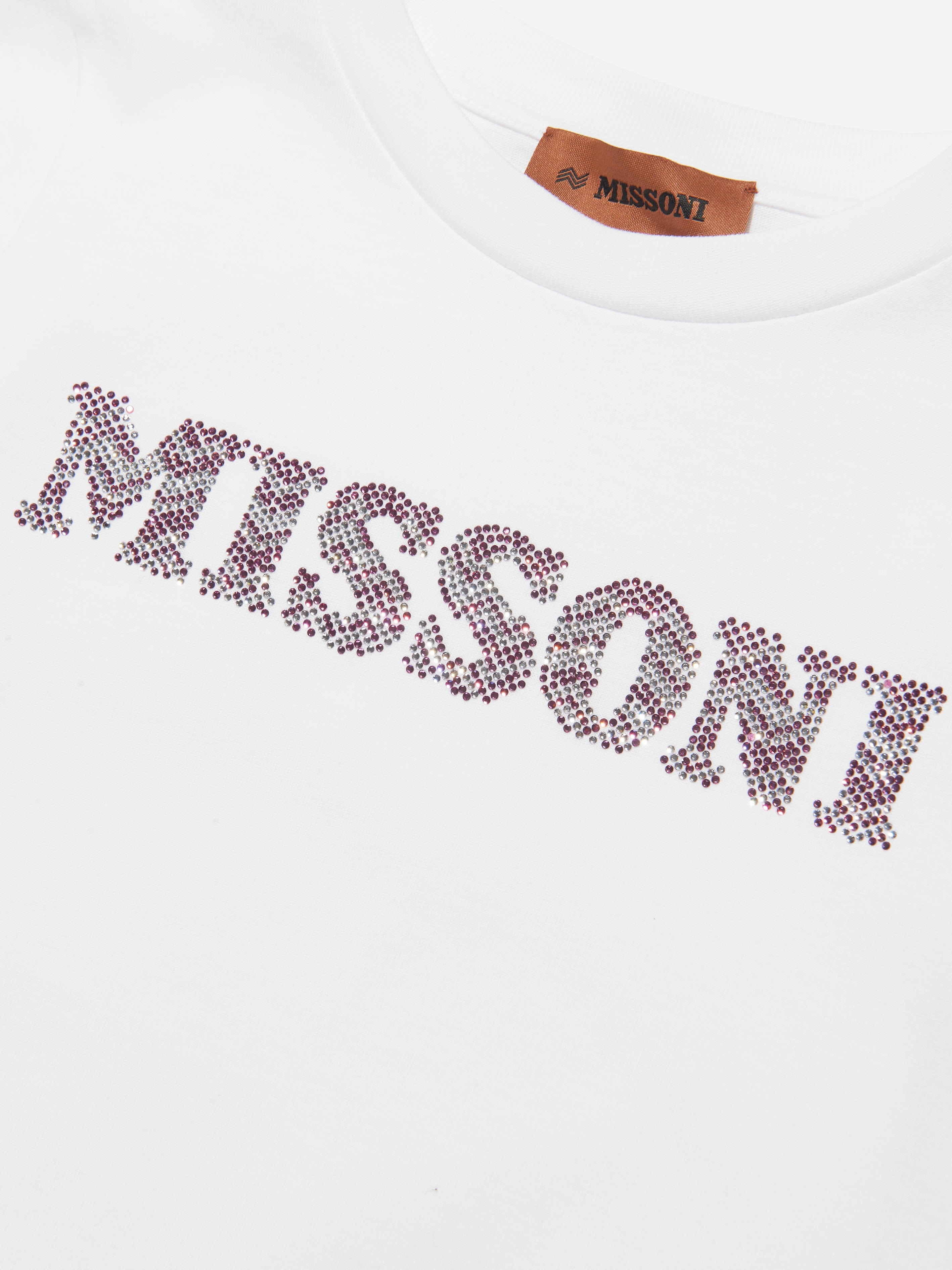 Missoni Girls Logo T-Shirt in White