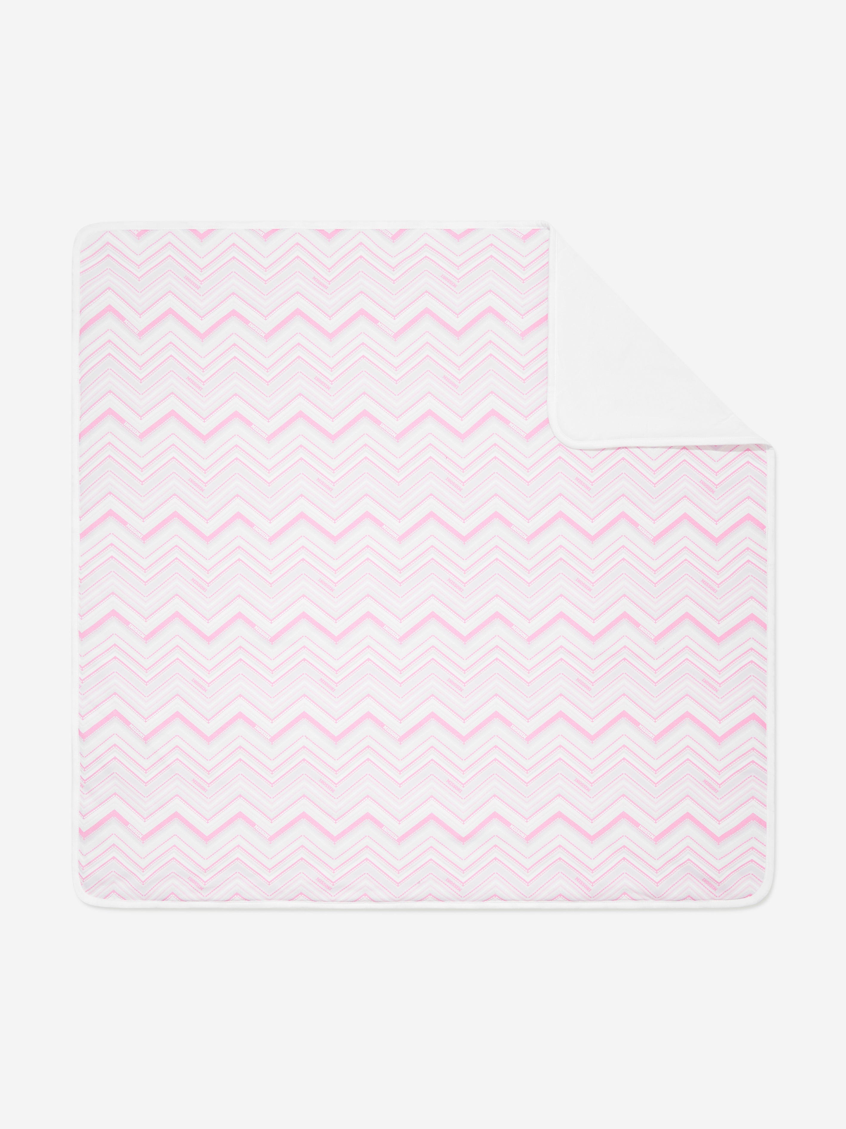 Missoni Baby Girls Zigzag Blanket in Pink