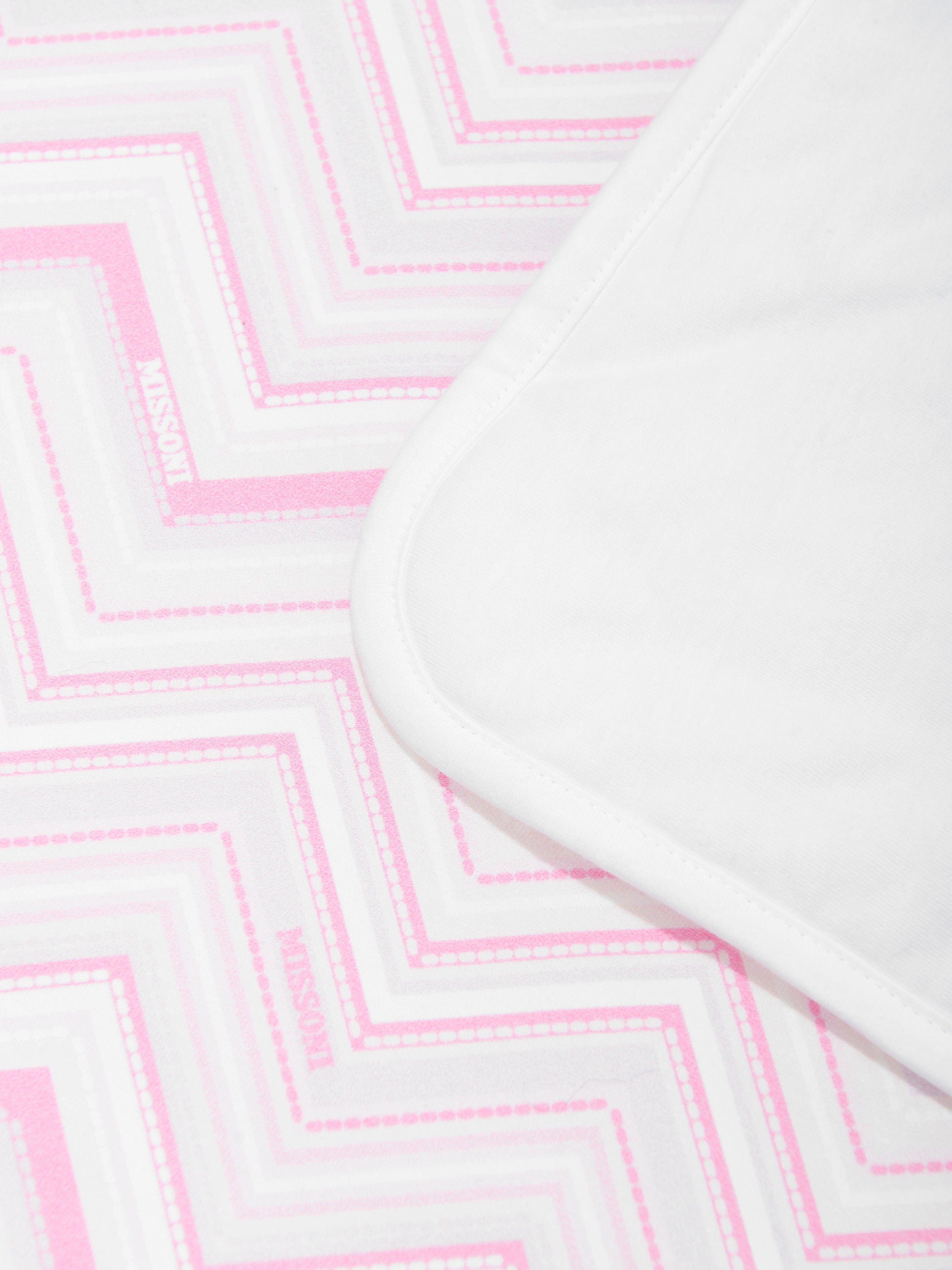 Missoni Baby Girls Zigzag Blanket in Pink