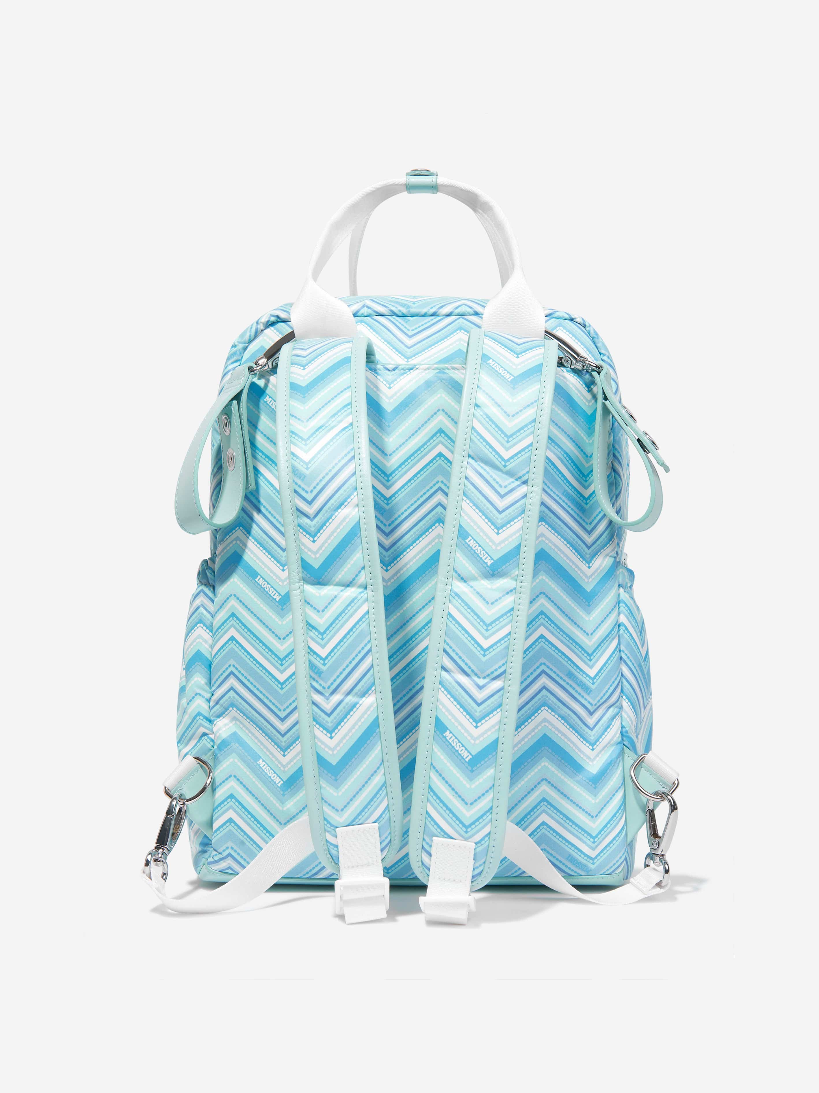 Missoni Baby Boys Zigzag Backpack Changing Bag in Blue