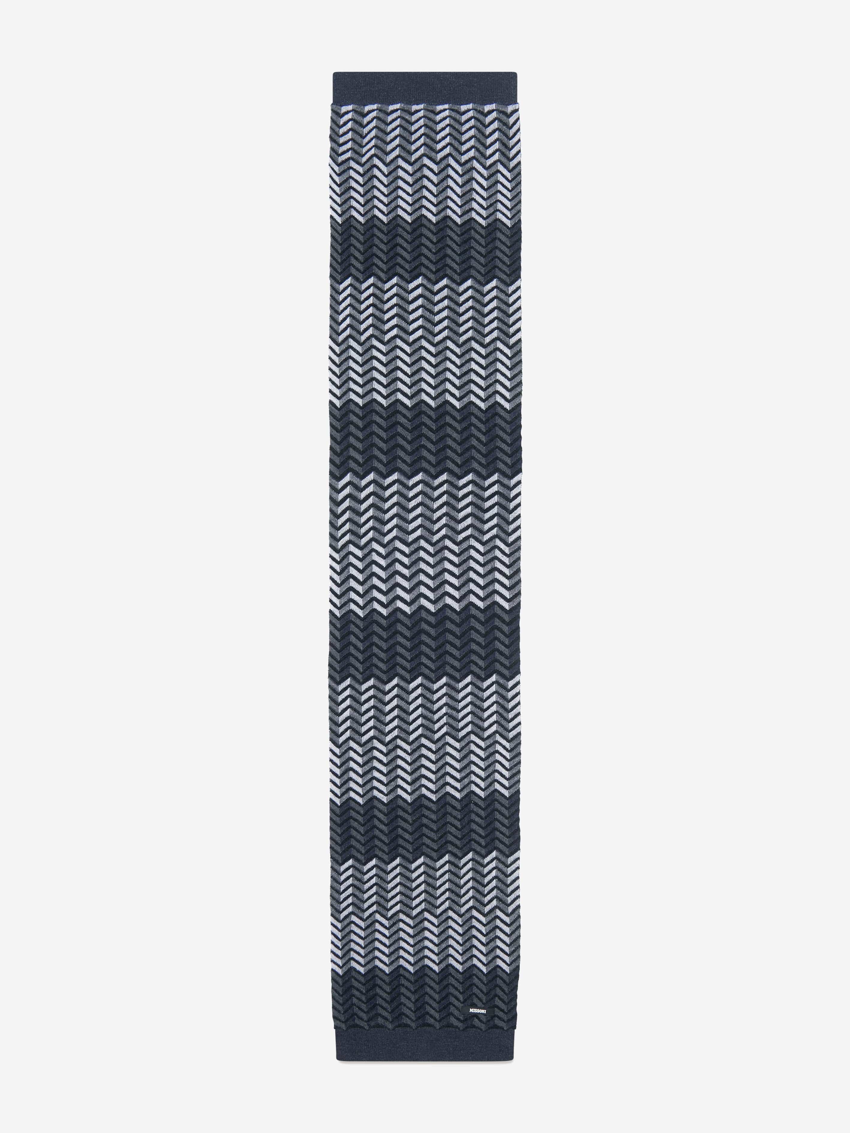 Missoni Boys Wool Zigzag Scarf in Black