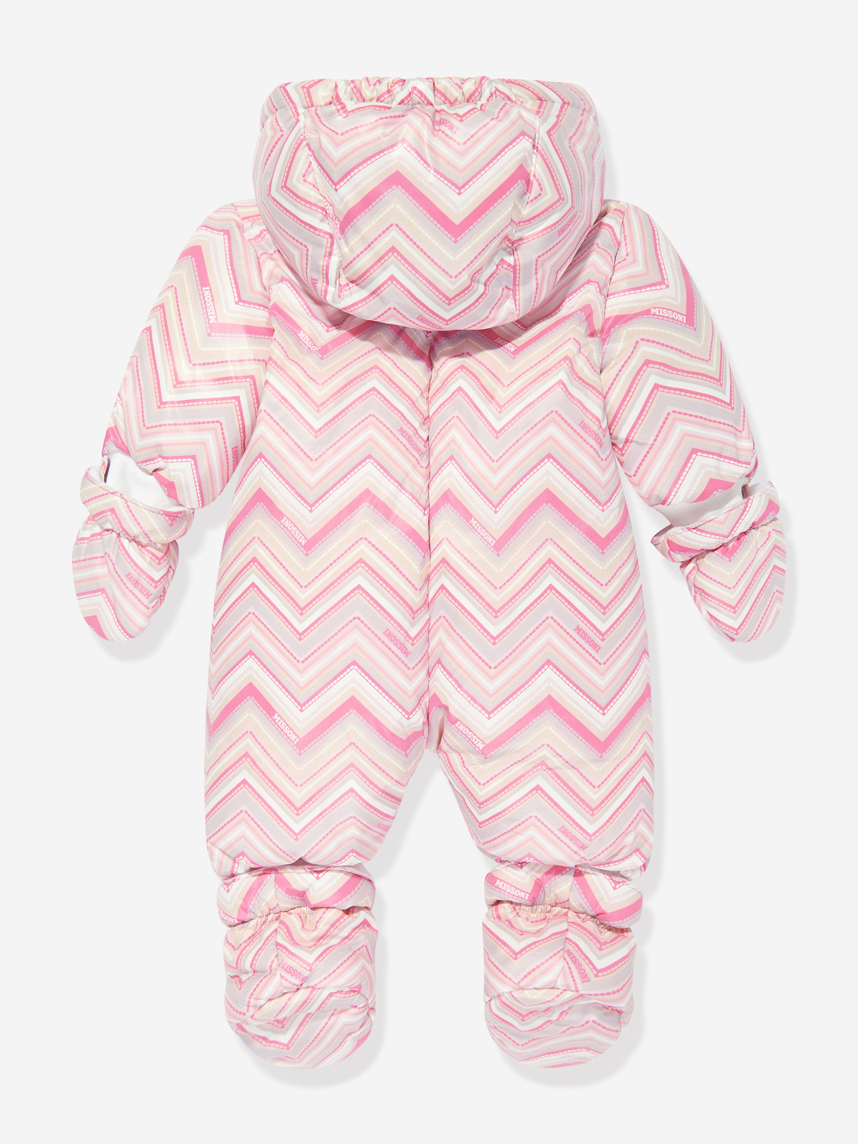 Missoni Baby Girls Zigzag Snowsuit in Pink