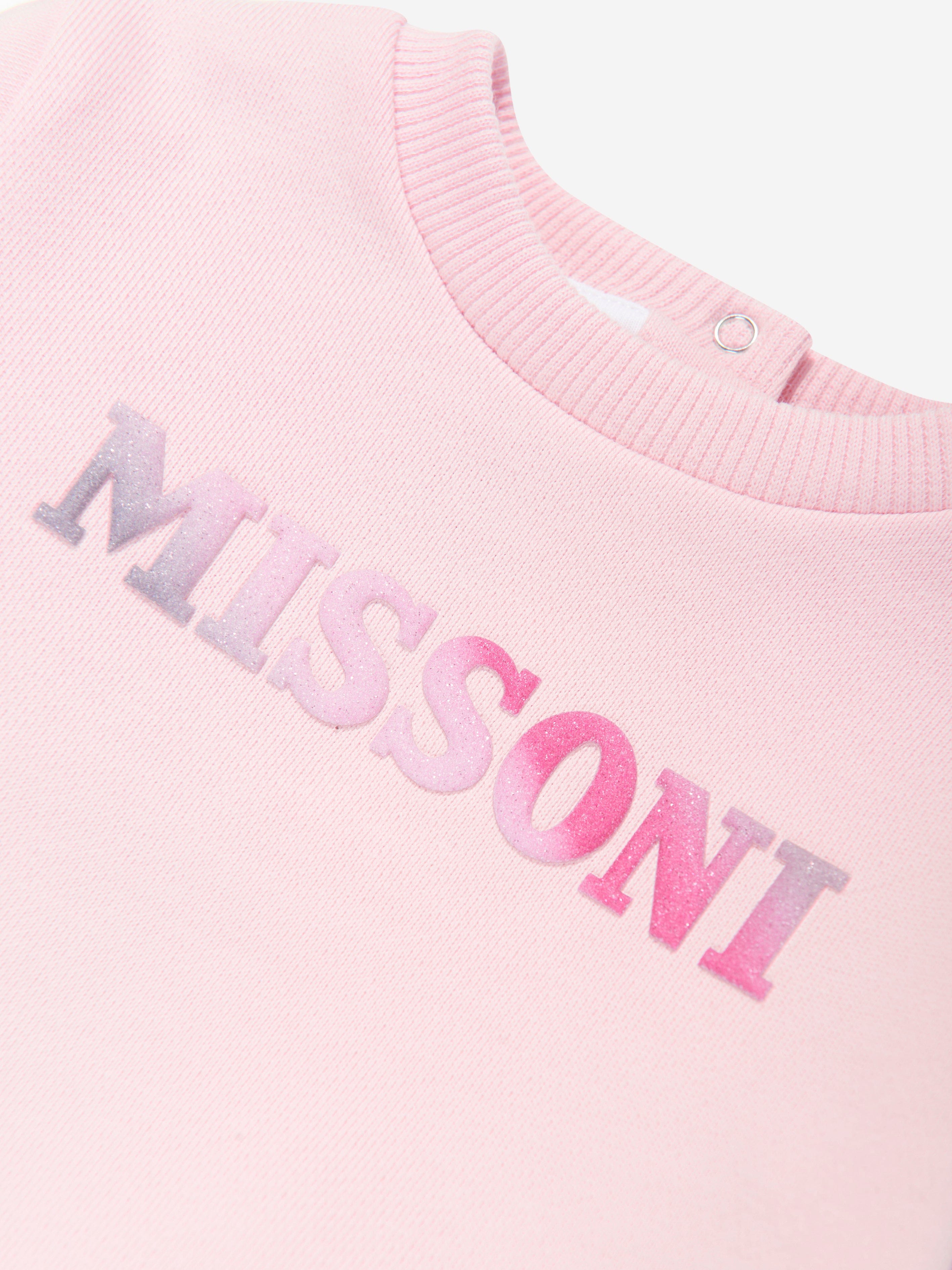 Missoni Baby Girls Logo Sweatshirt in Pink