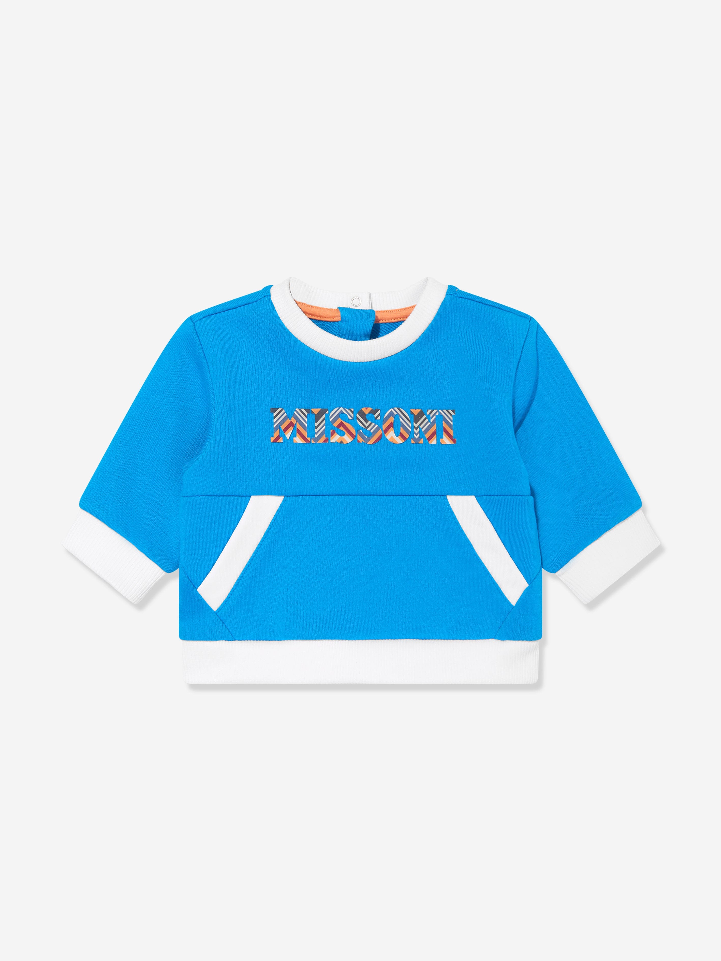 Missoni Baby Boys Logo Sweatshirt in Blue