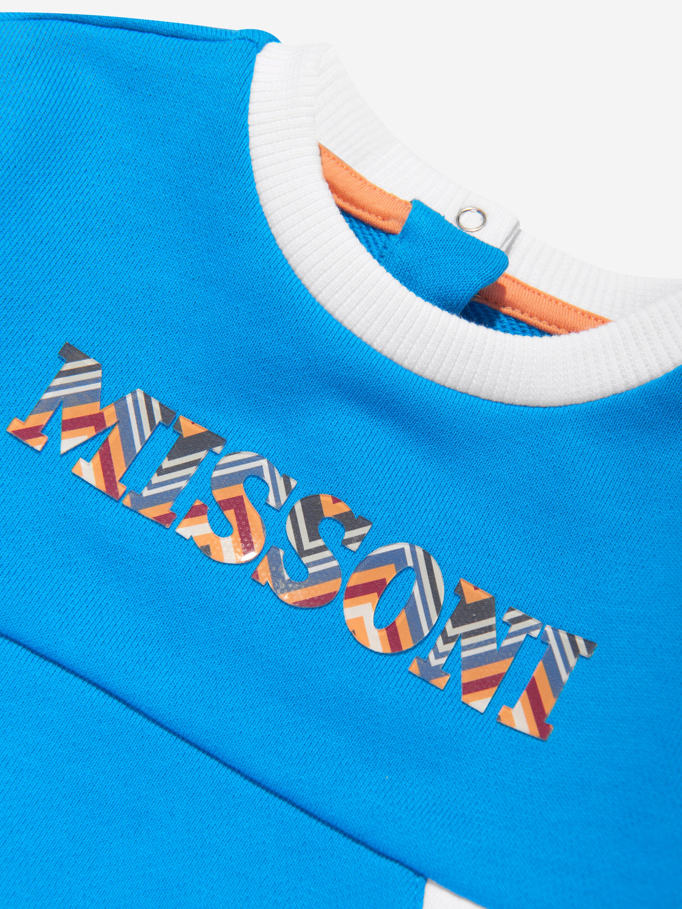 Missoni Baby Boys Logo Sweatshirt in Blue