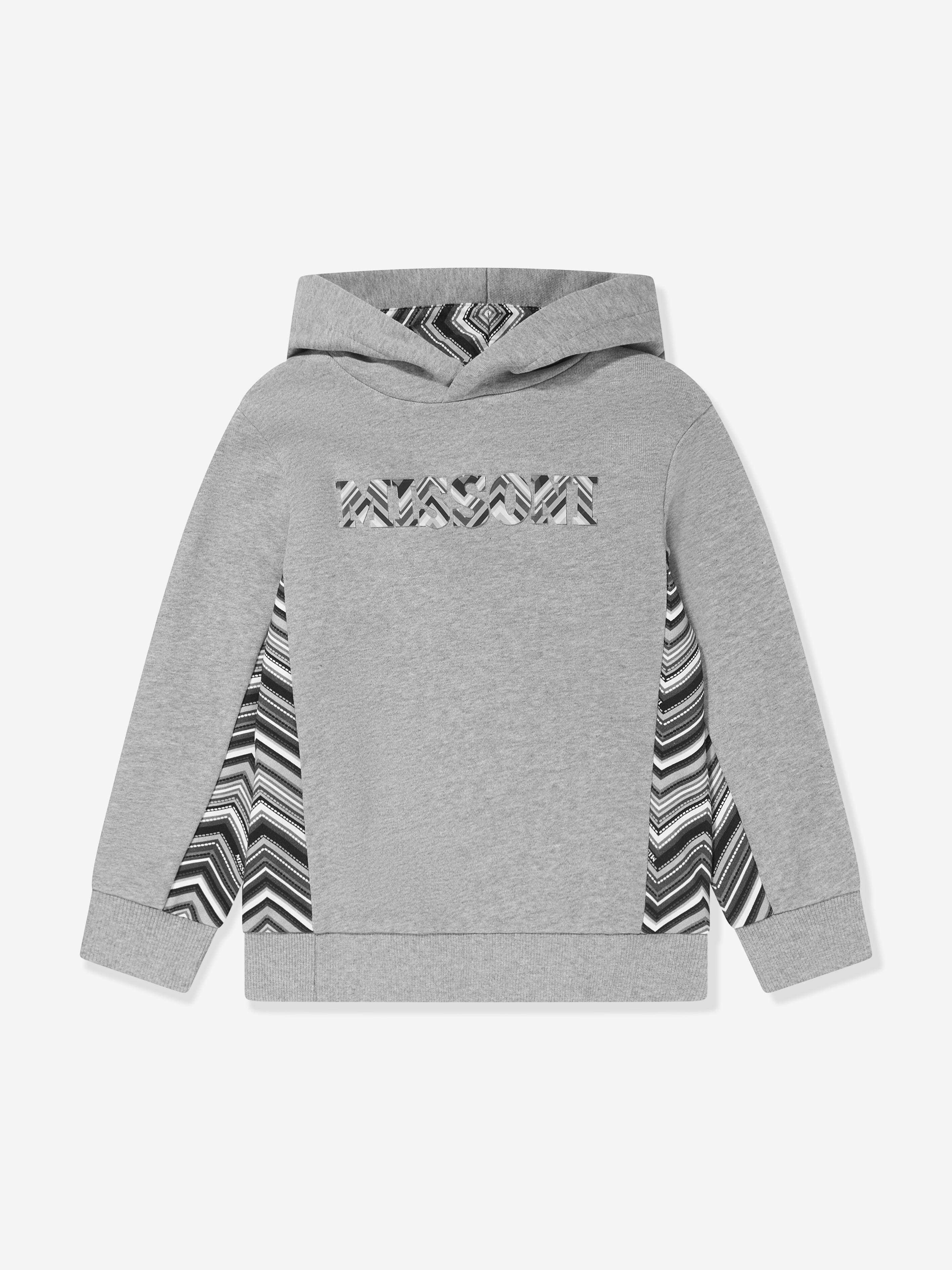 Missoni Boys Zigzag Hoodie in Grey