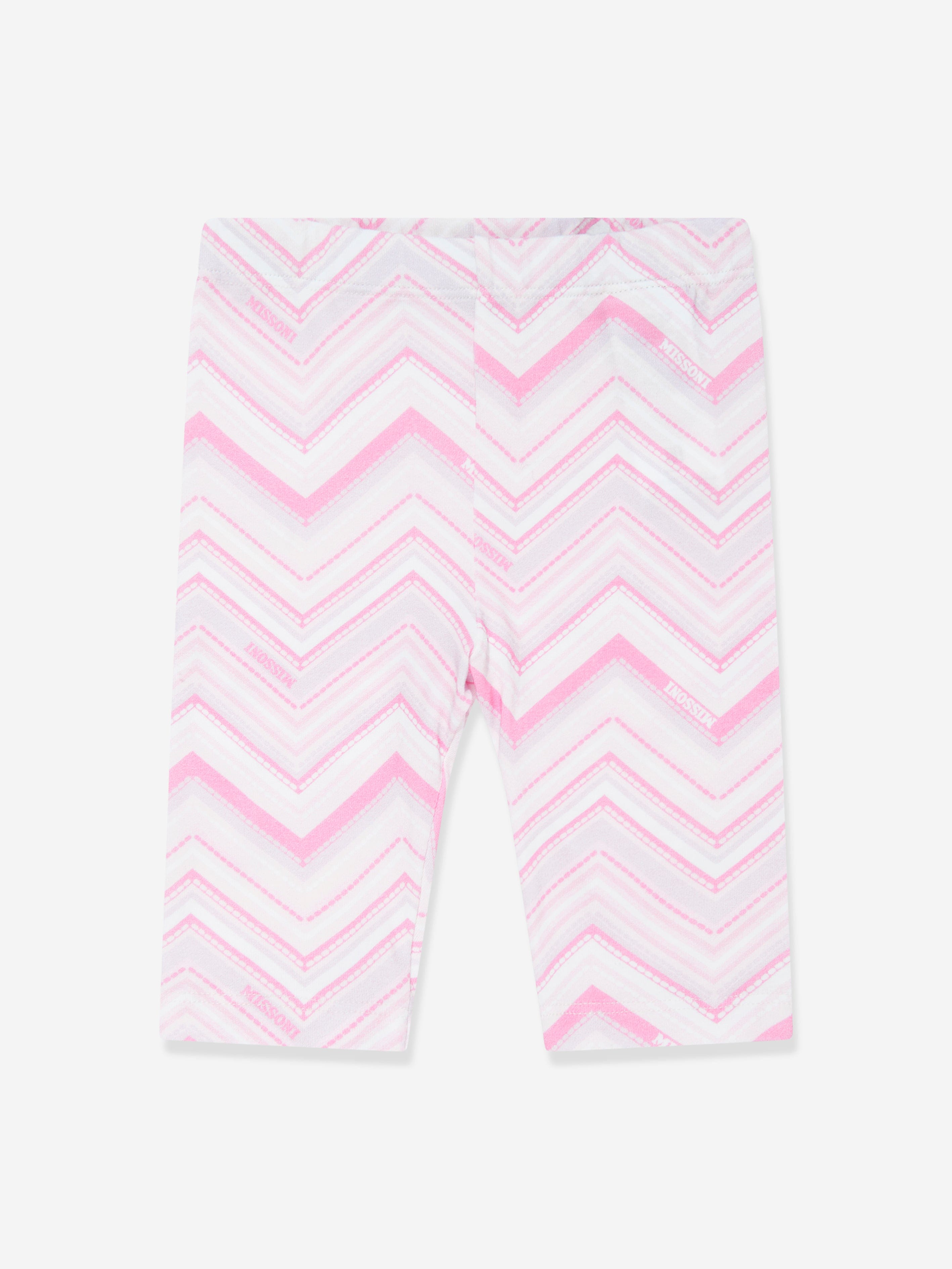 Missoni Baby Girls Zigzag Leggings in Pink