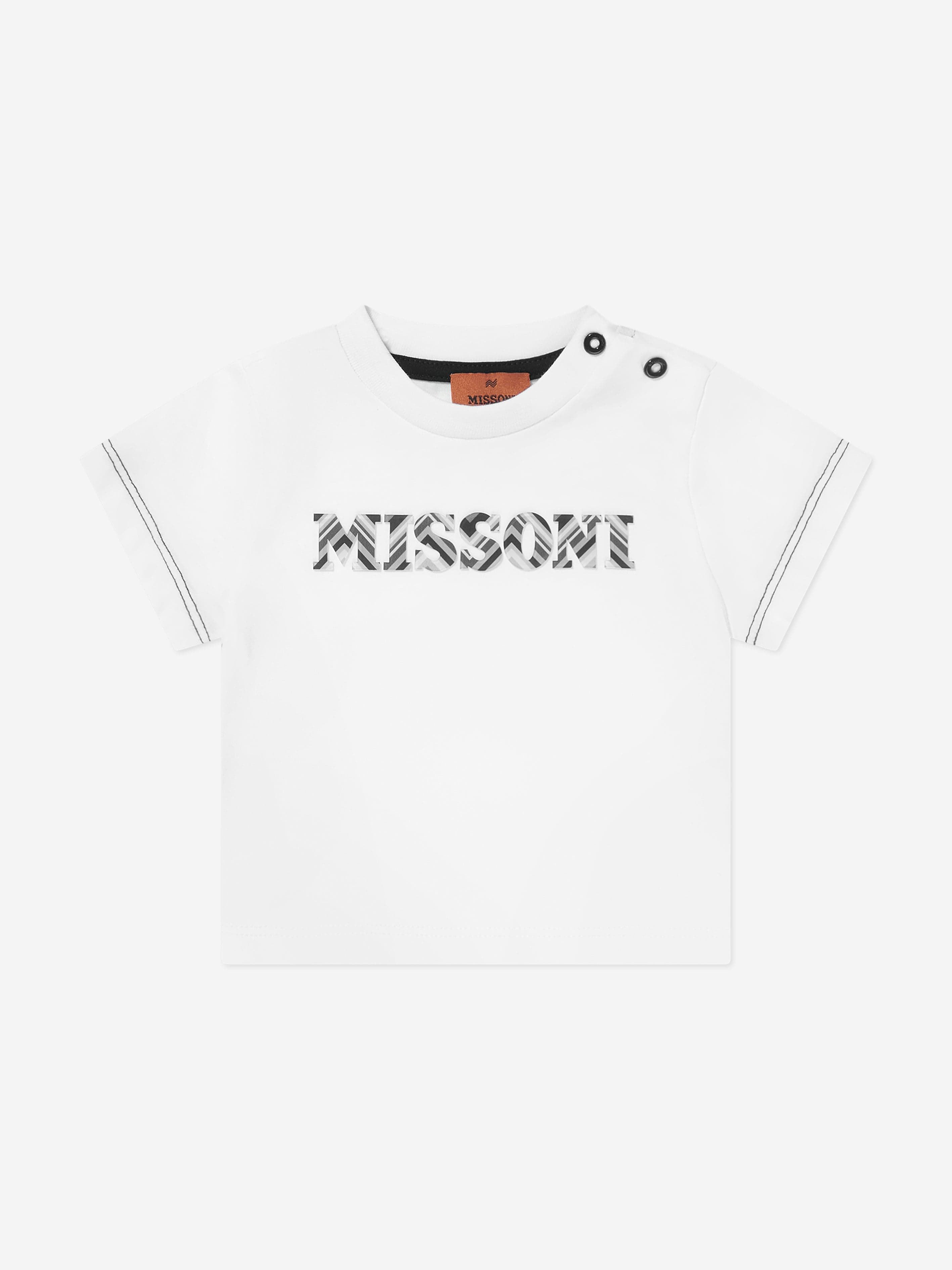 Missoni Baby Boys Logo T-Shirt in White