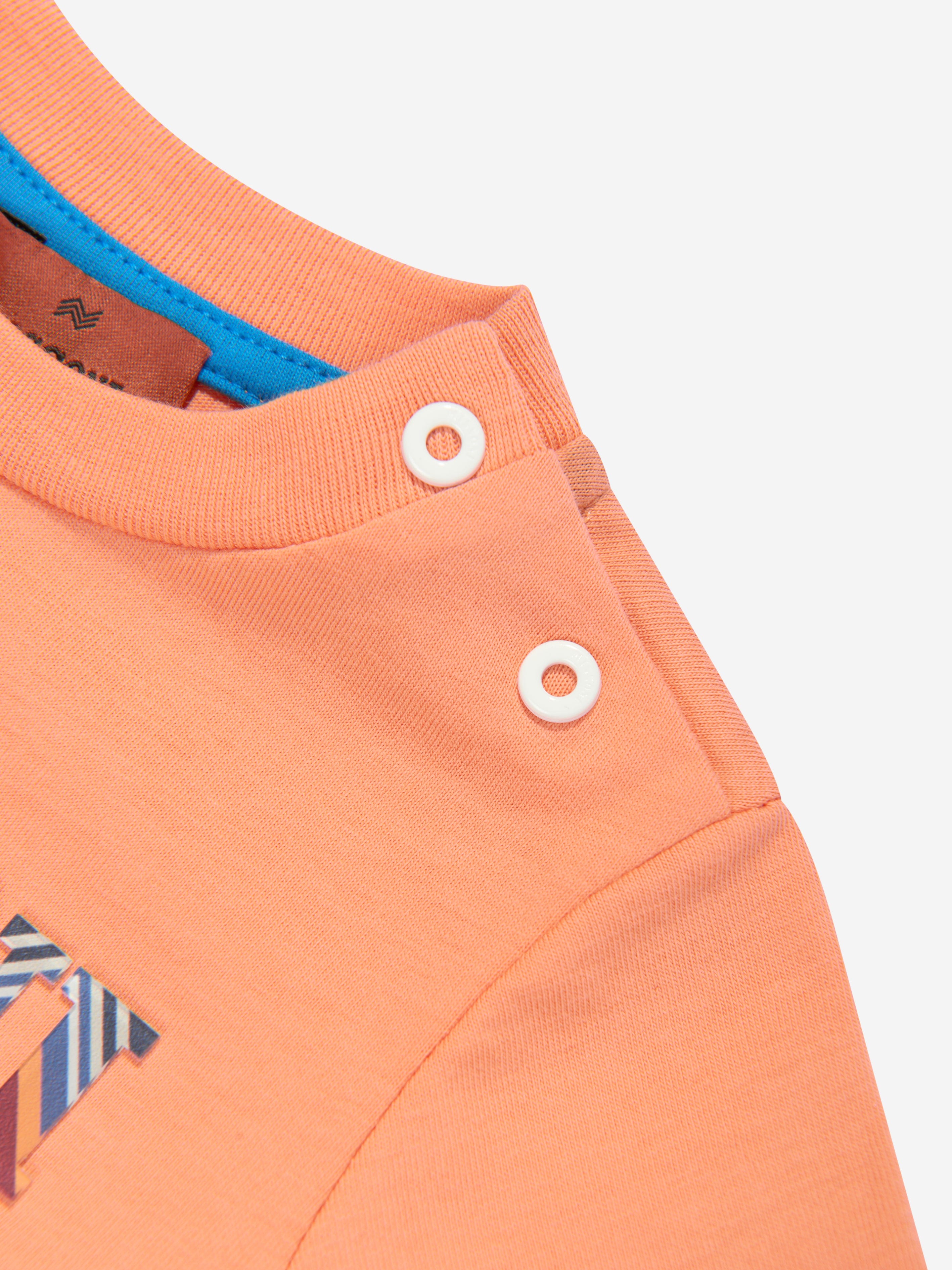 Missoni Baby Boys Zigzag Logo T-Shirt in Orange