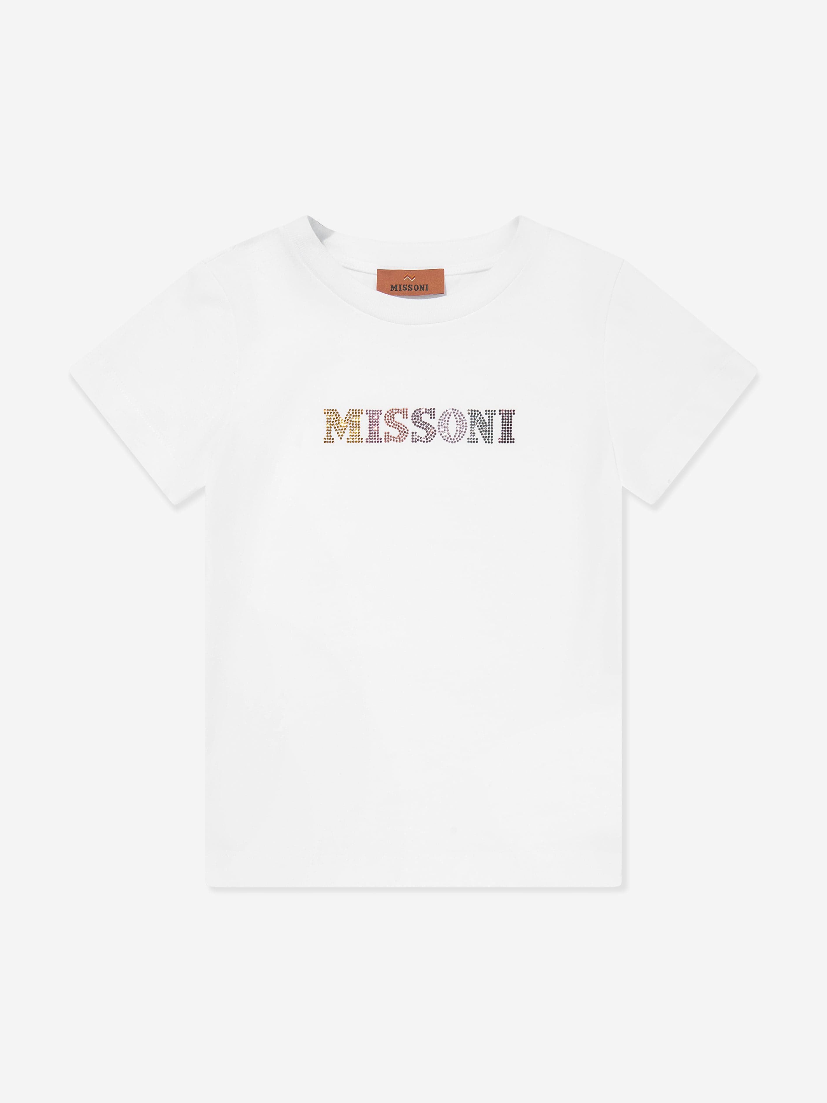 Missoni Girls Logo T-Shirt in White