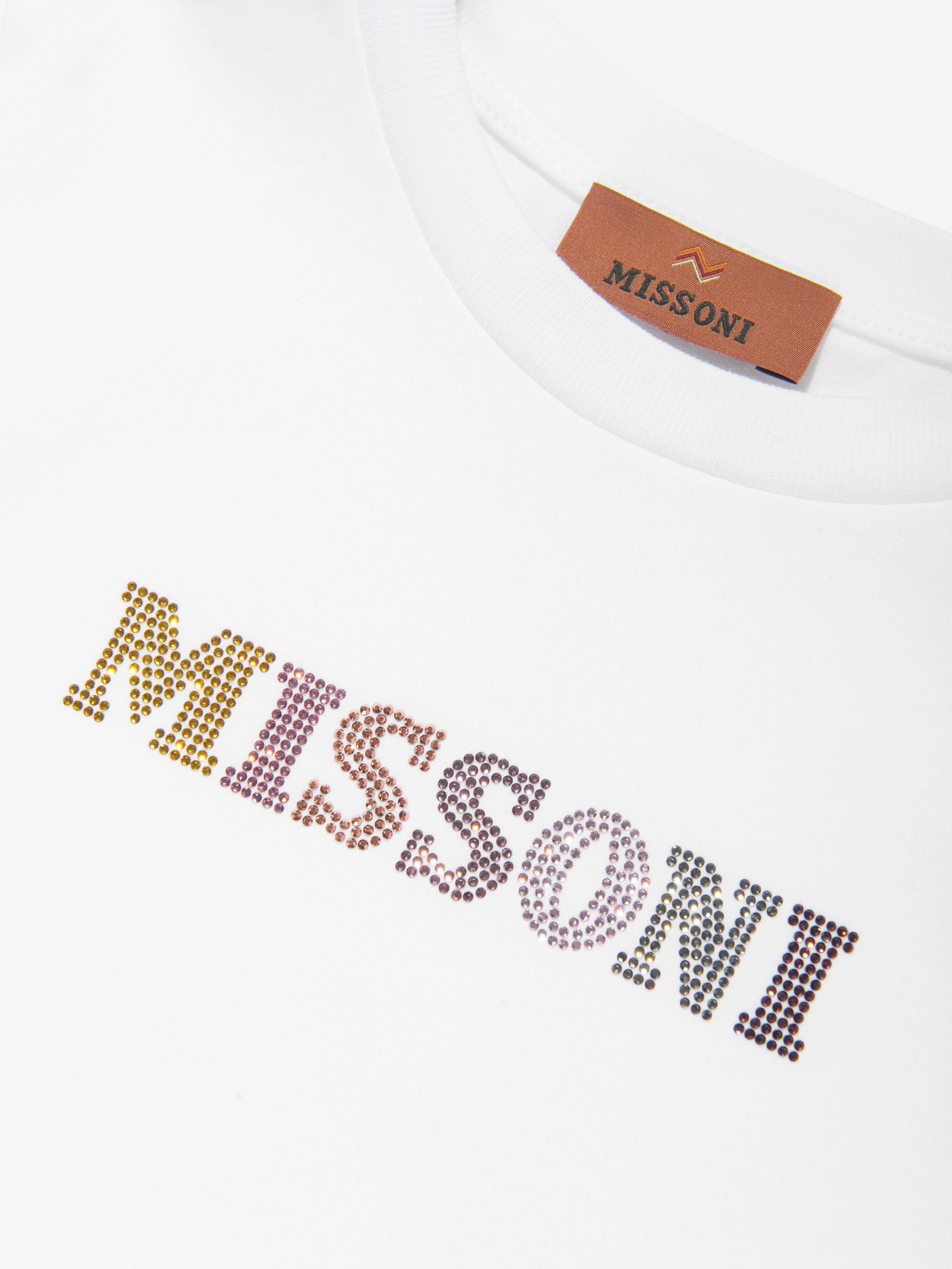 Missoni Girls Logo T-Shirt in White