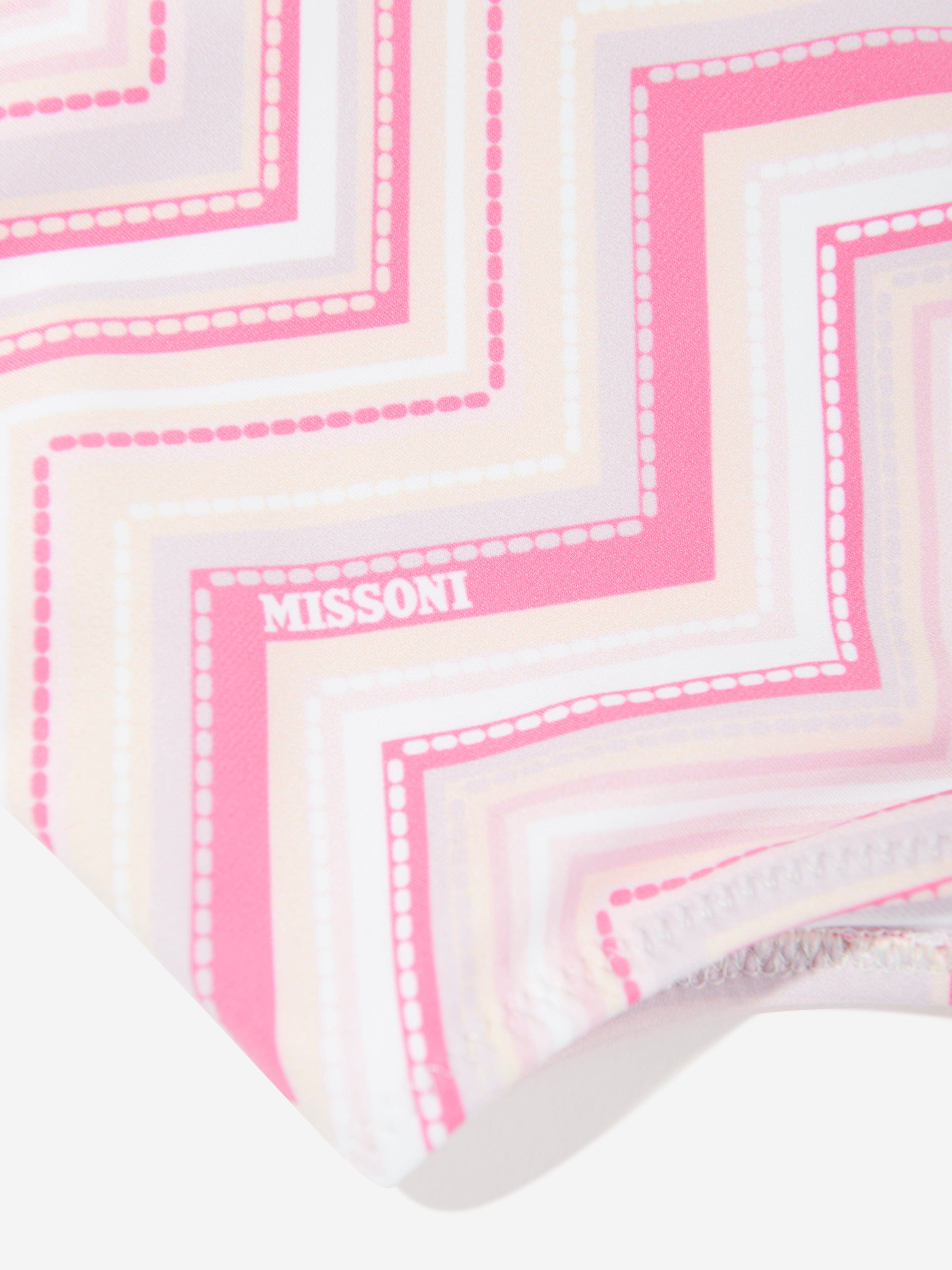 Missoni Baby Girls Zigzag Swimsuit in Pink