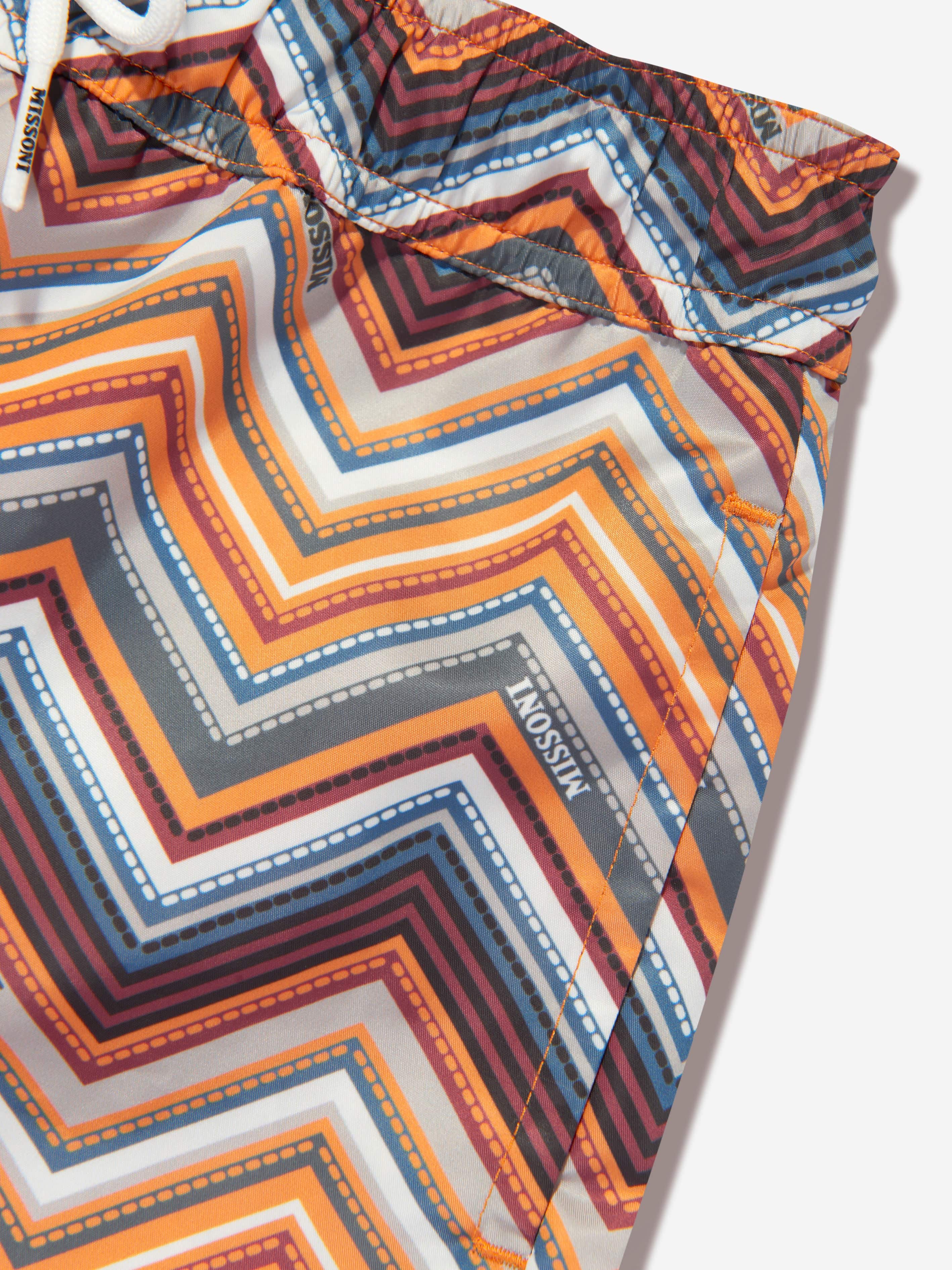 Missoni Boys Zigzag Swim Shorts in Multicolour