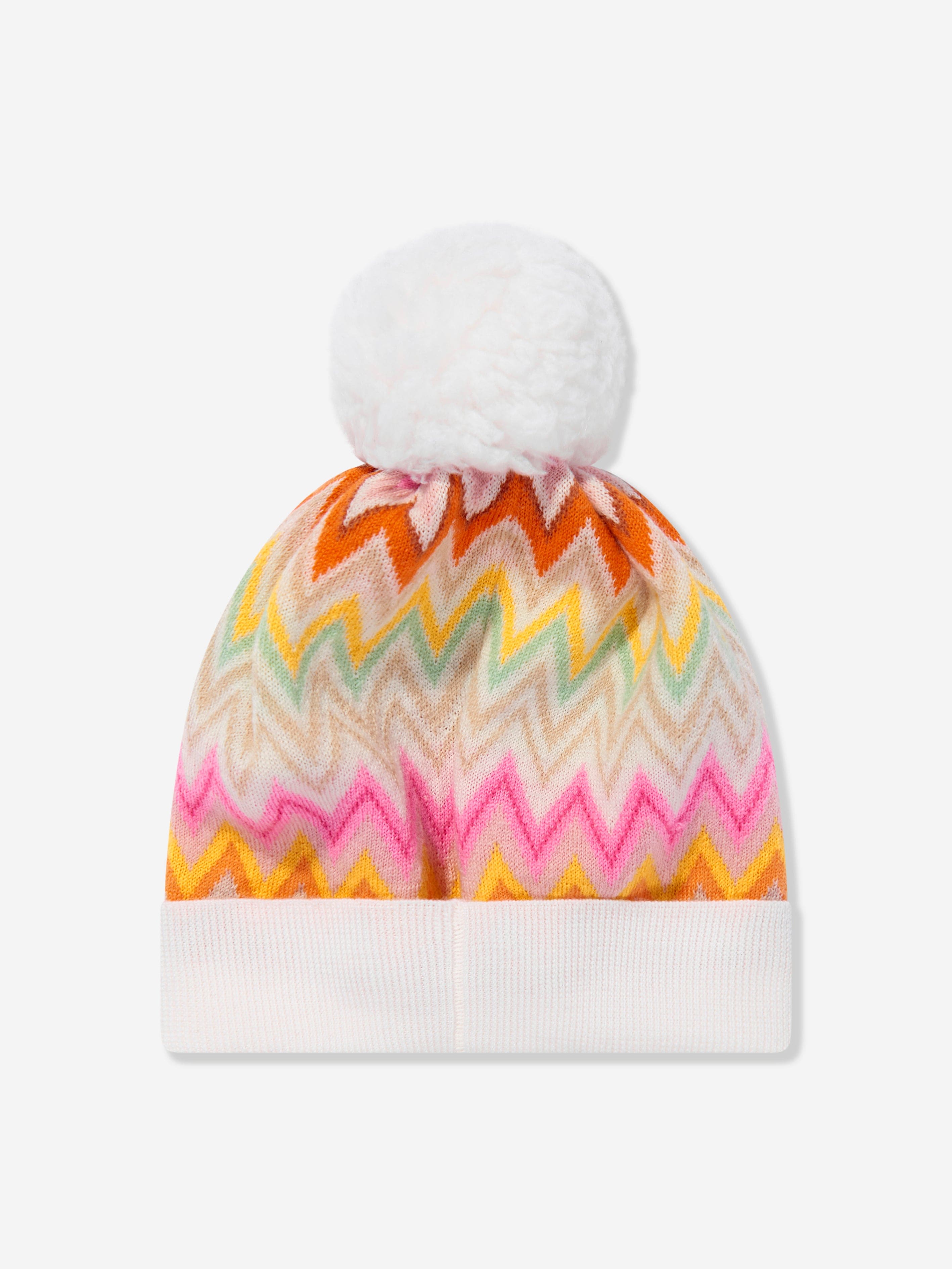 Missoni Girls Zigzag Bobble Hat in Multicolour