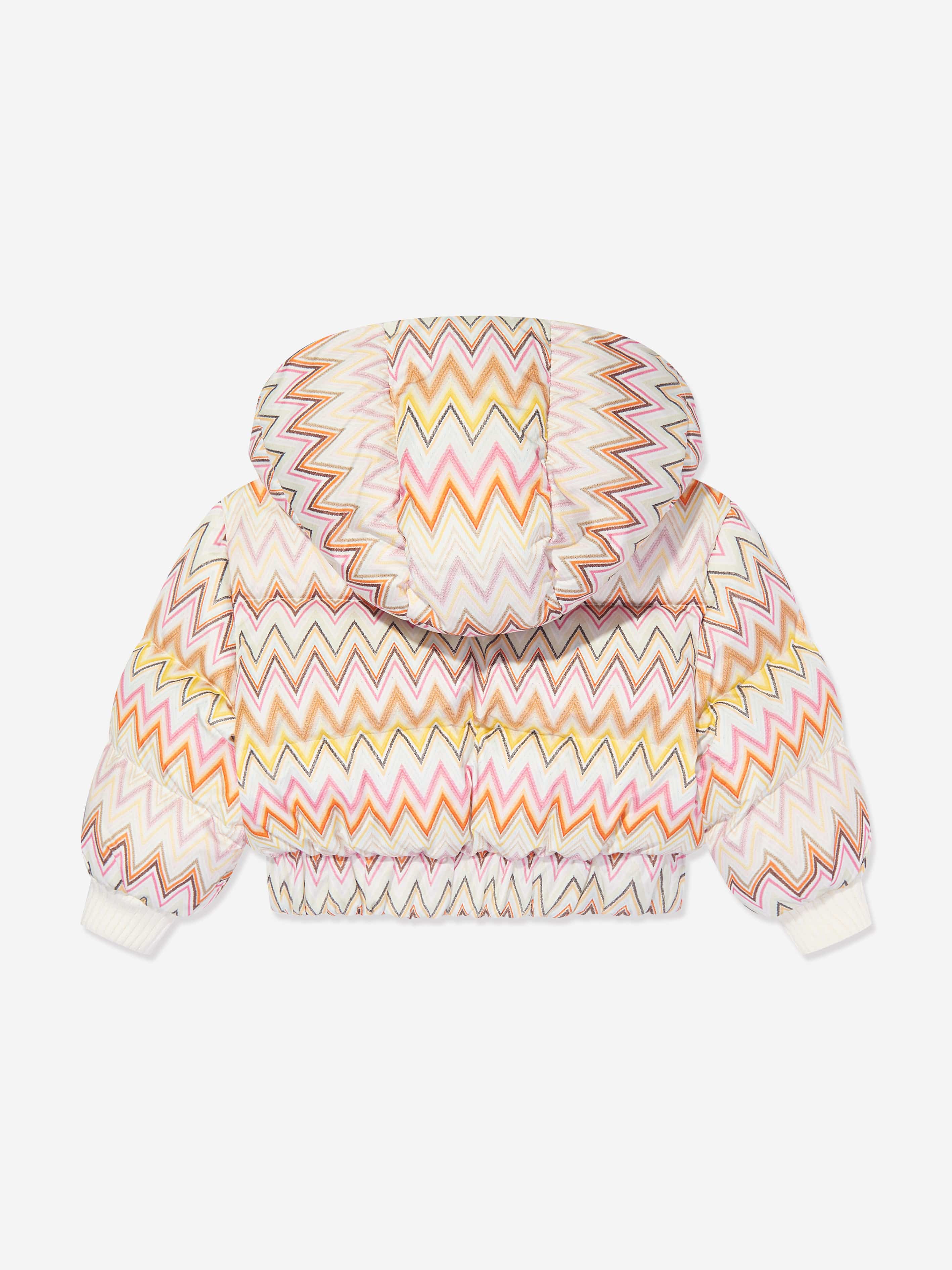 Missoni Girls Zigzag Puffer Jacket in Multicolour