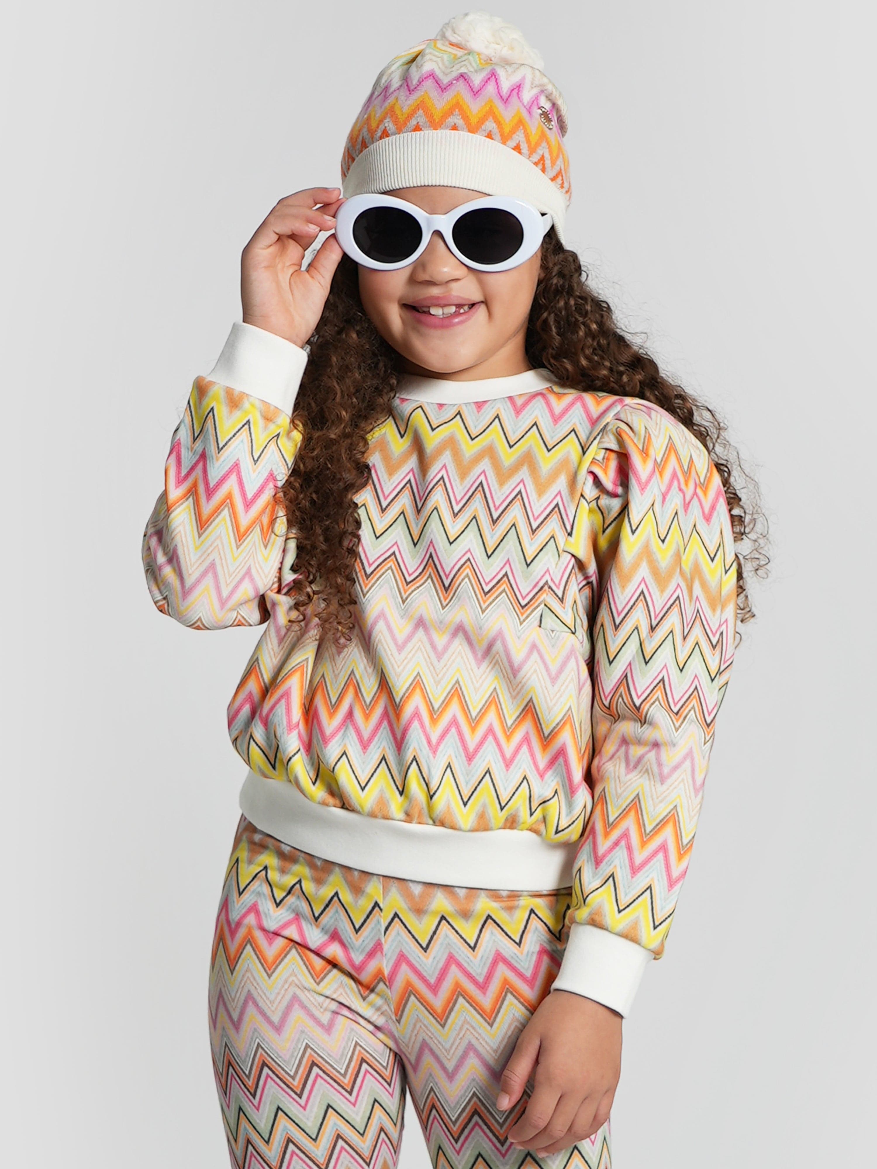 Missoni Girls Zigzag Sweatshirt in Multicolour