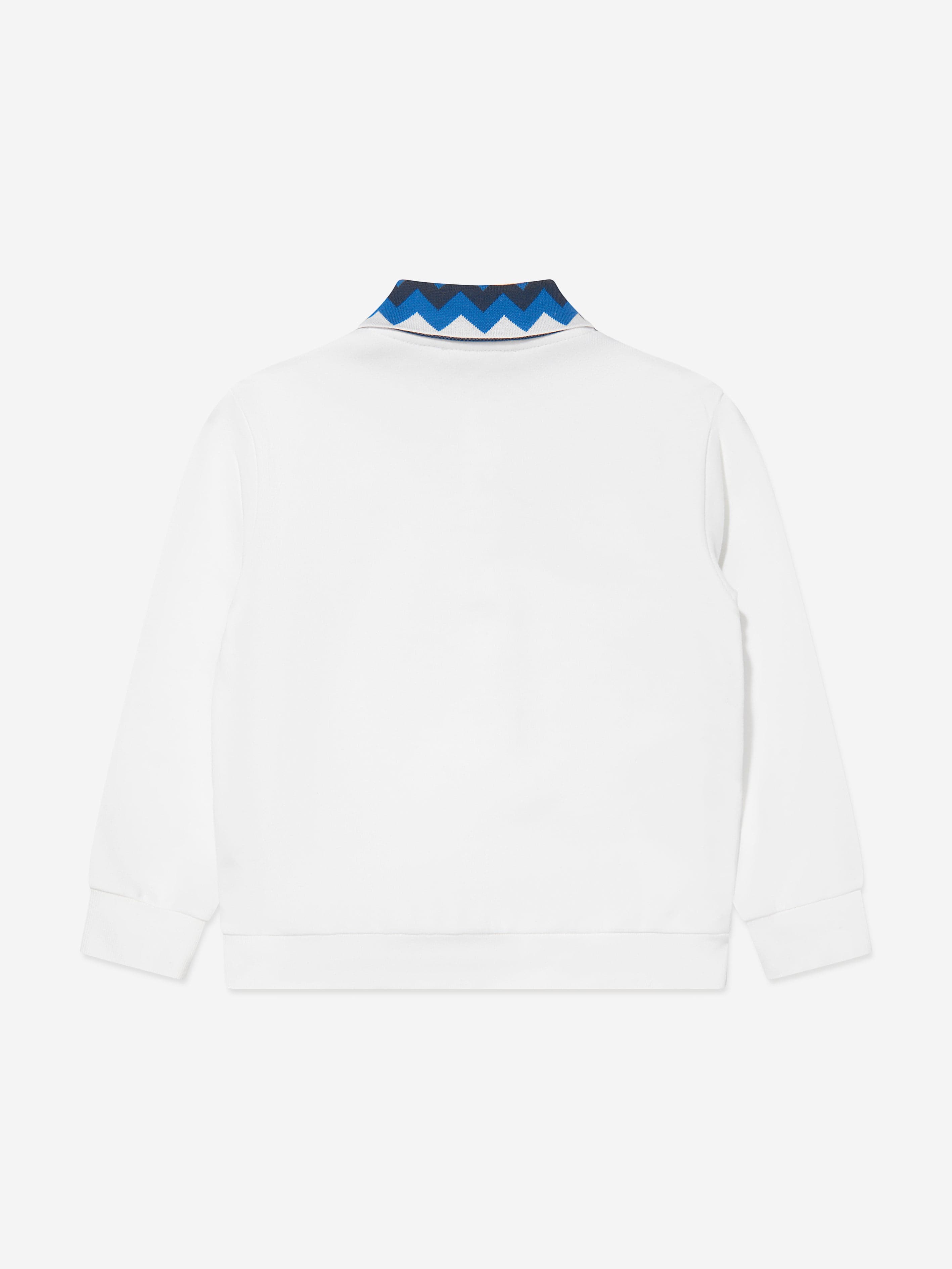 Missoni Boys Zigzag Collar Sweatshirt in White