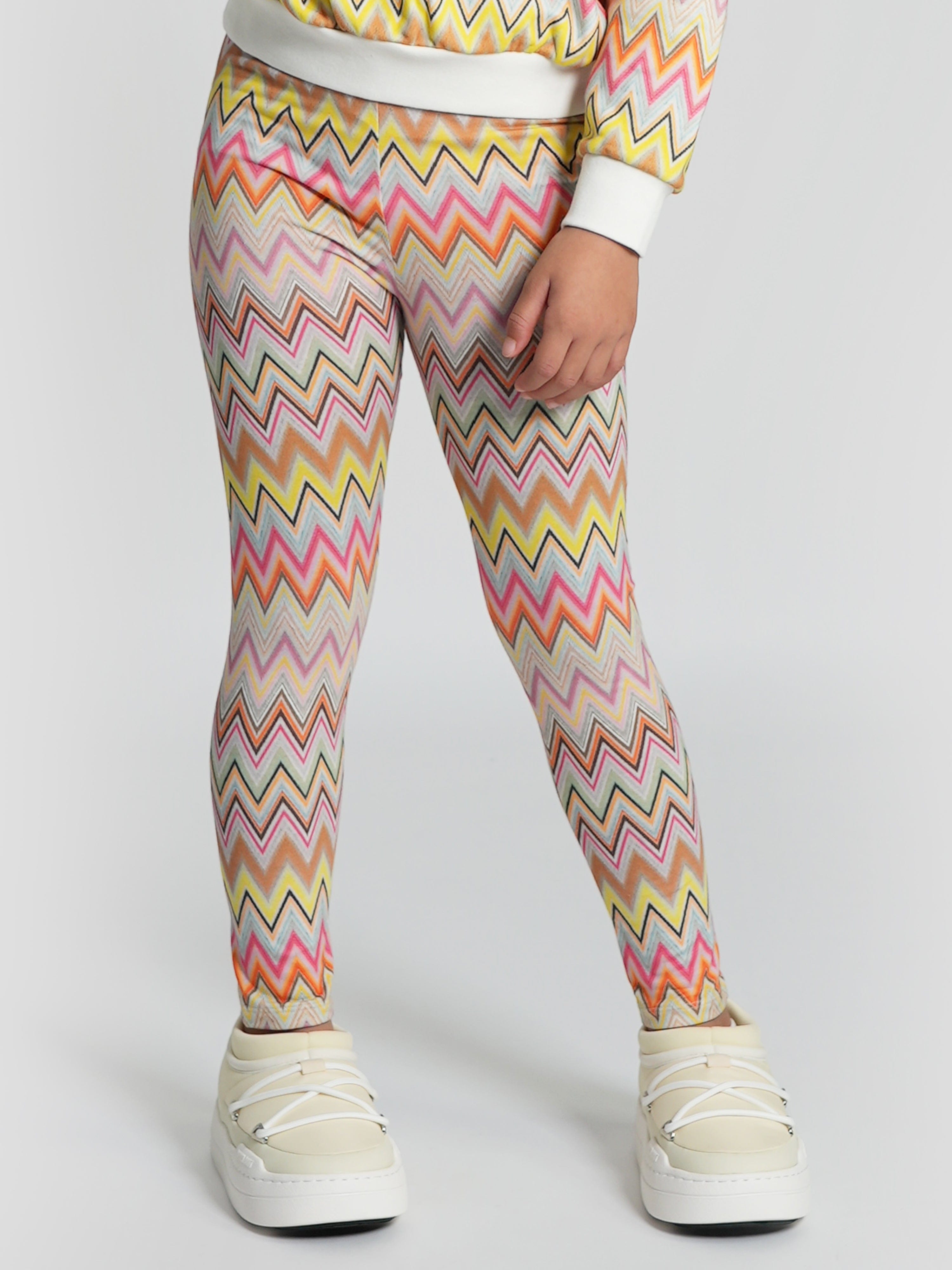 Missoni Girls Zigzag Leggings in Multicolour