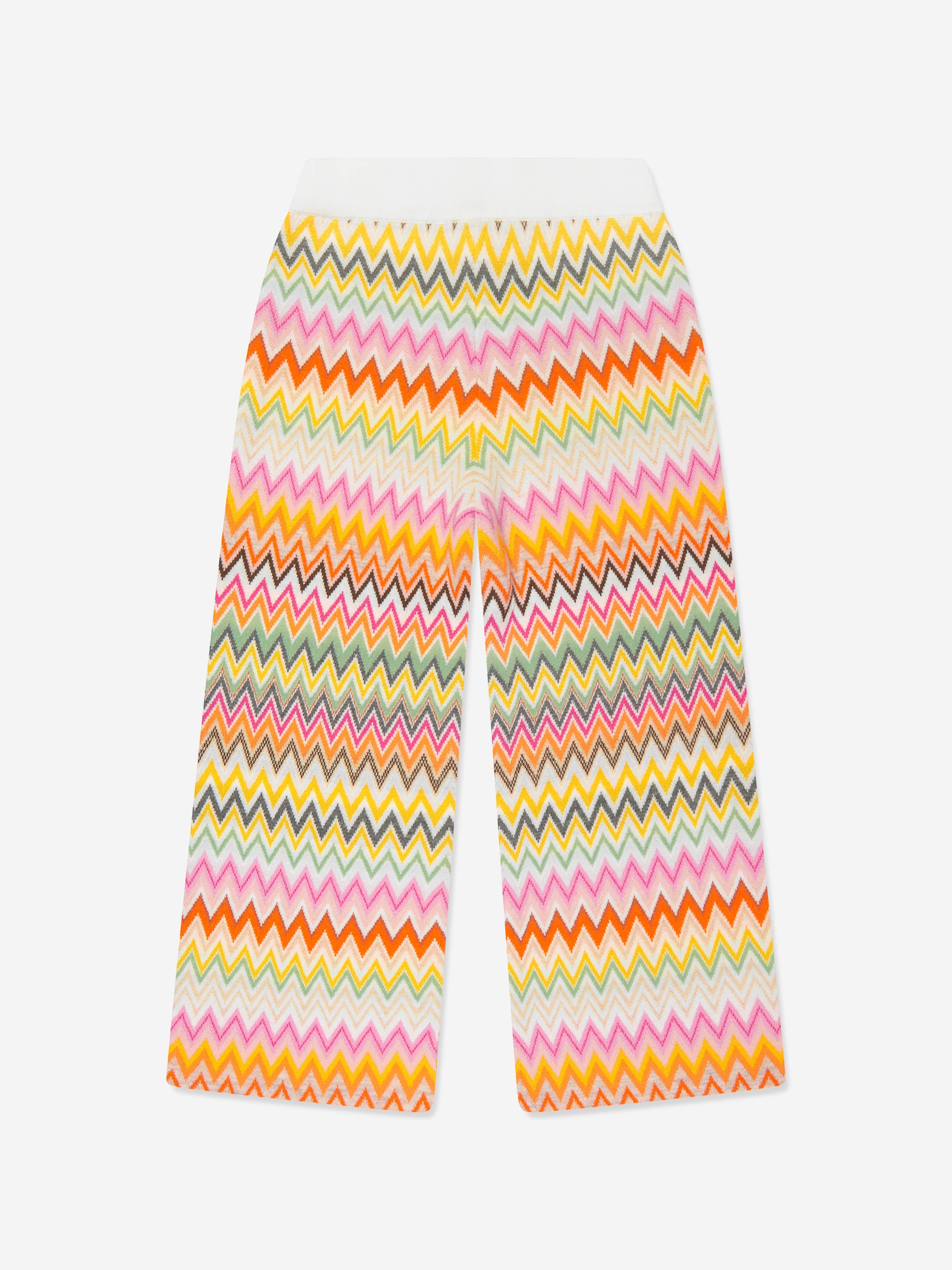 Missoni Girls Zigzag Knitted Trousers in Multicolour