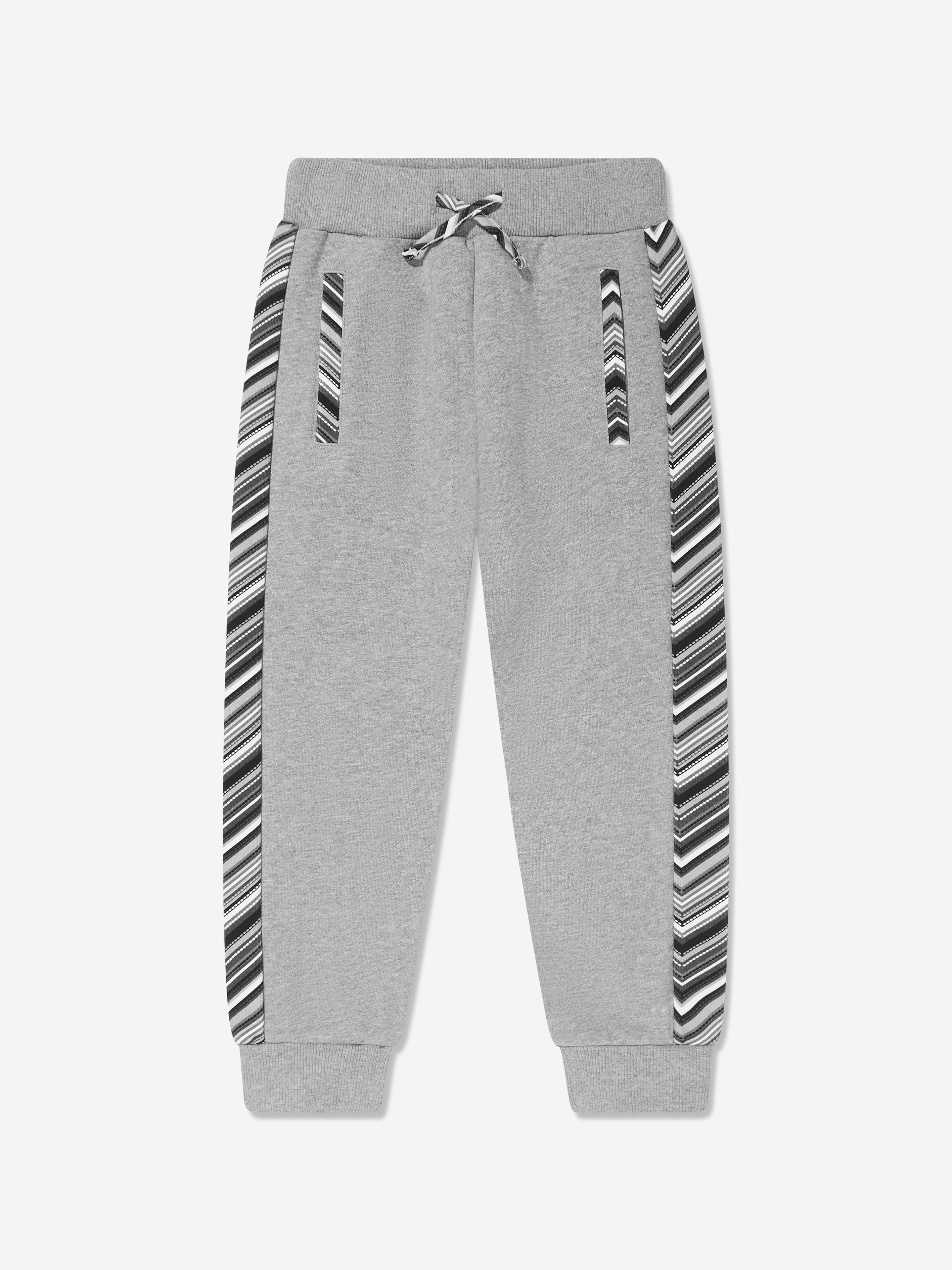 Missoni Boys Zigzag Trim Joggers in Grey