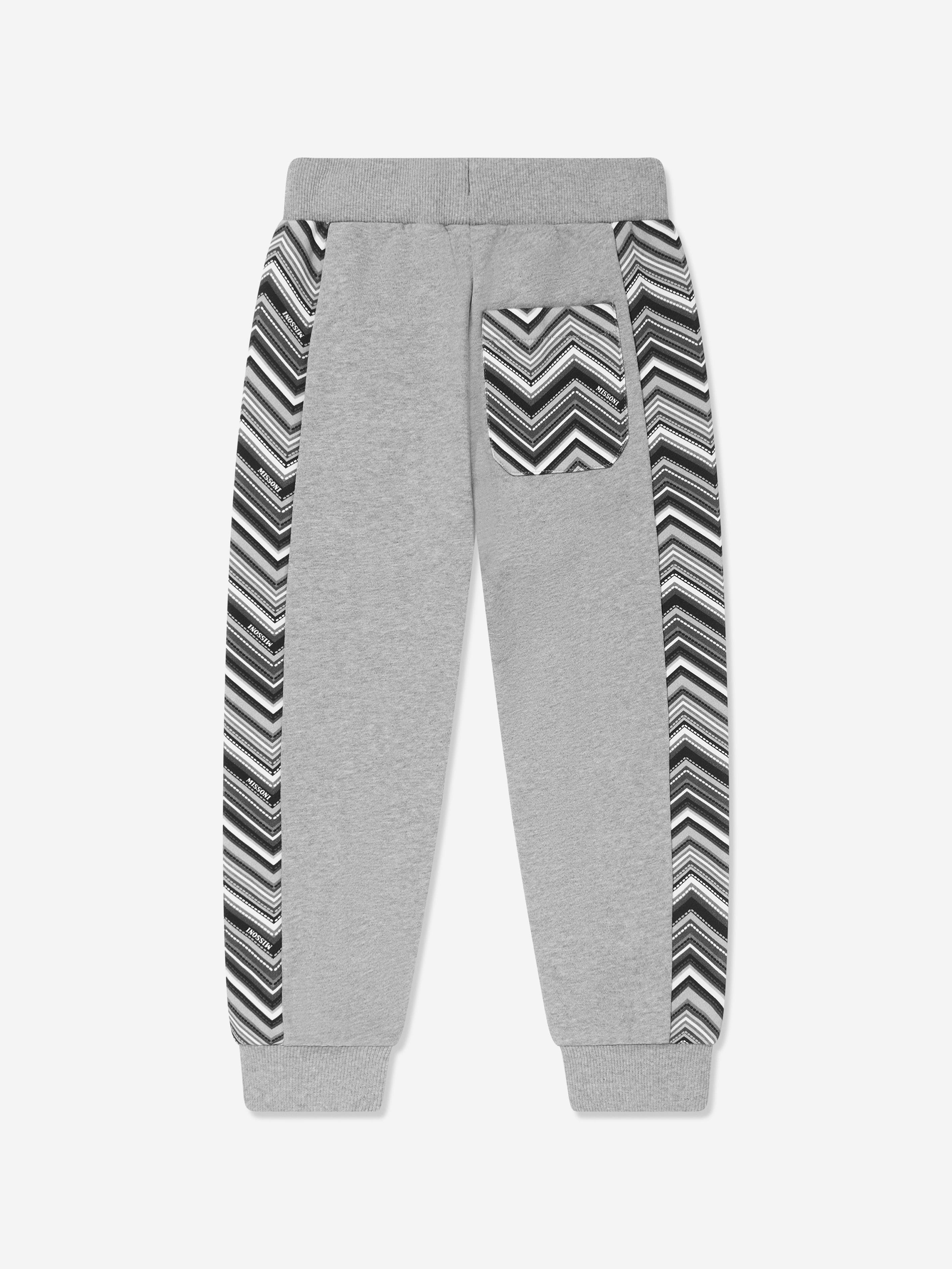 Missoni Boys Zigzag Trim Joggers in Grey