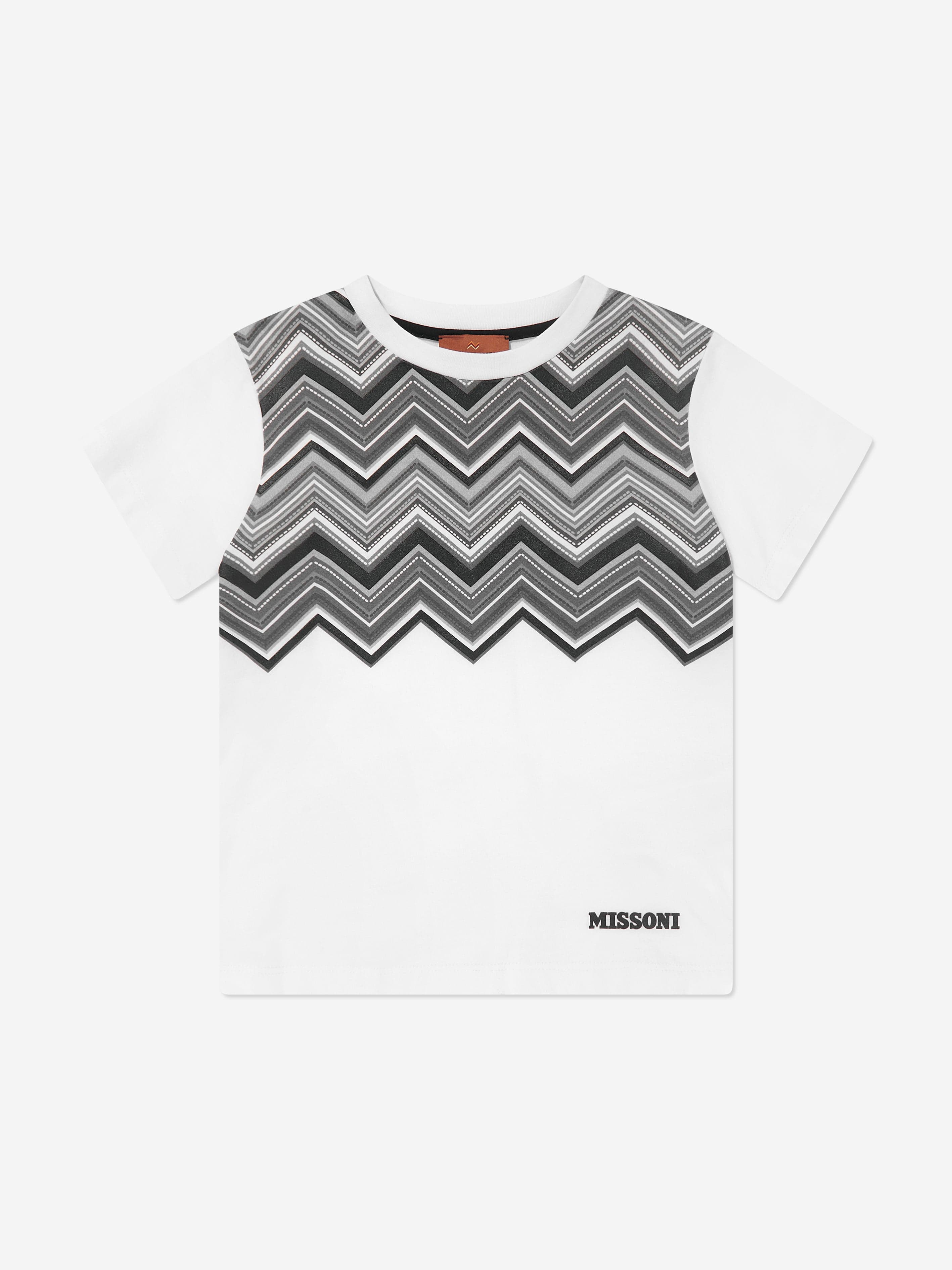 Missoni Boys Zigzag T-Shirt in White