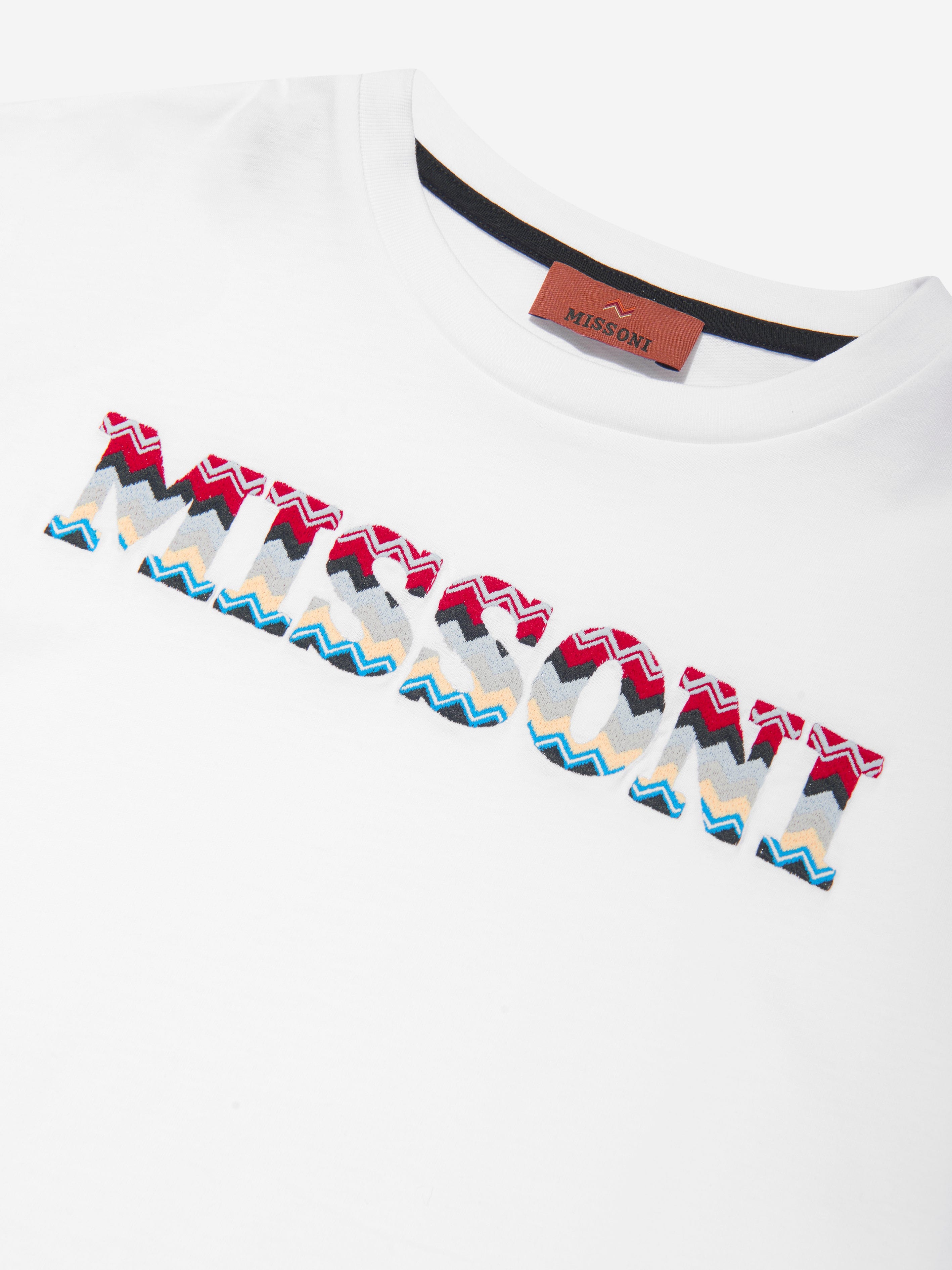 Missoni Boys Logo T-Shirt in White