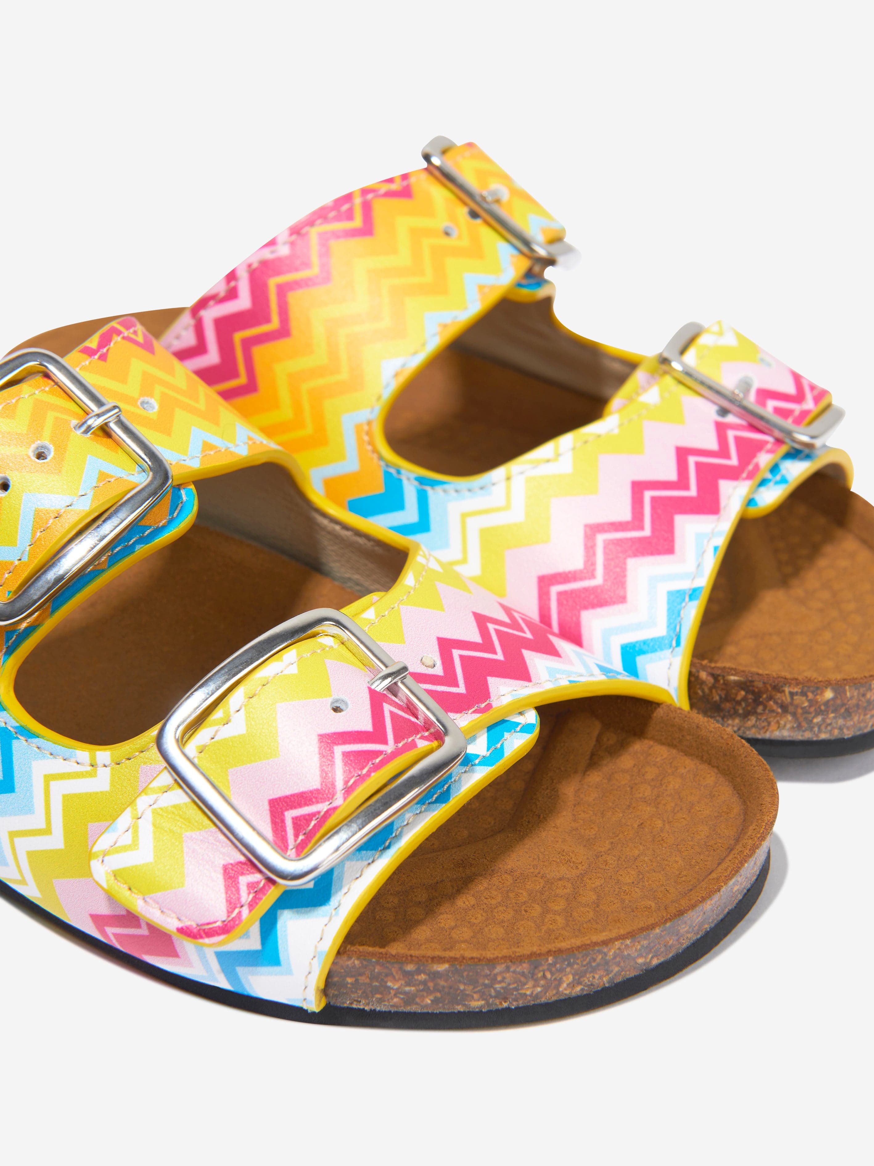 Missoni Girls Leather Sandals in Multicolour