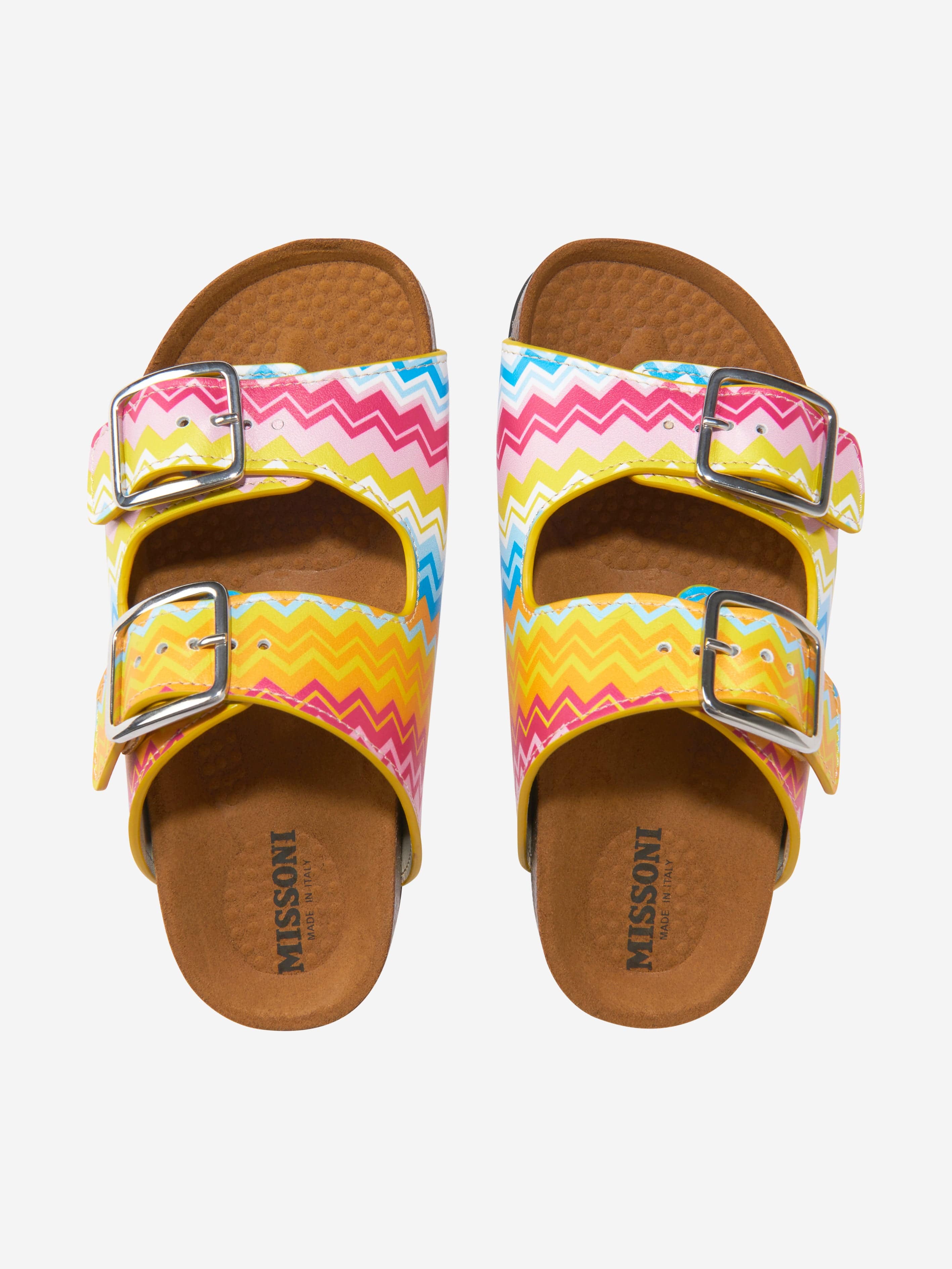 Missoni Girls Leather Sandals in Multicolour