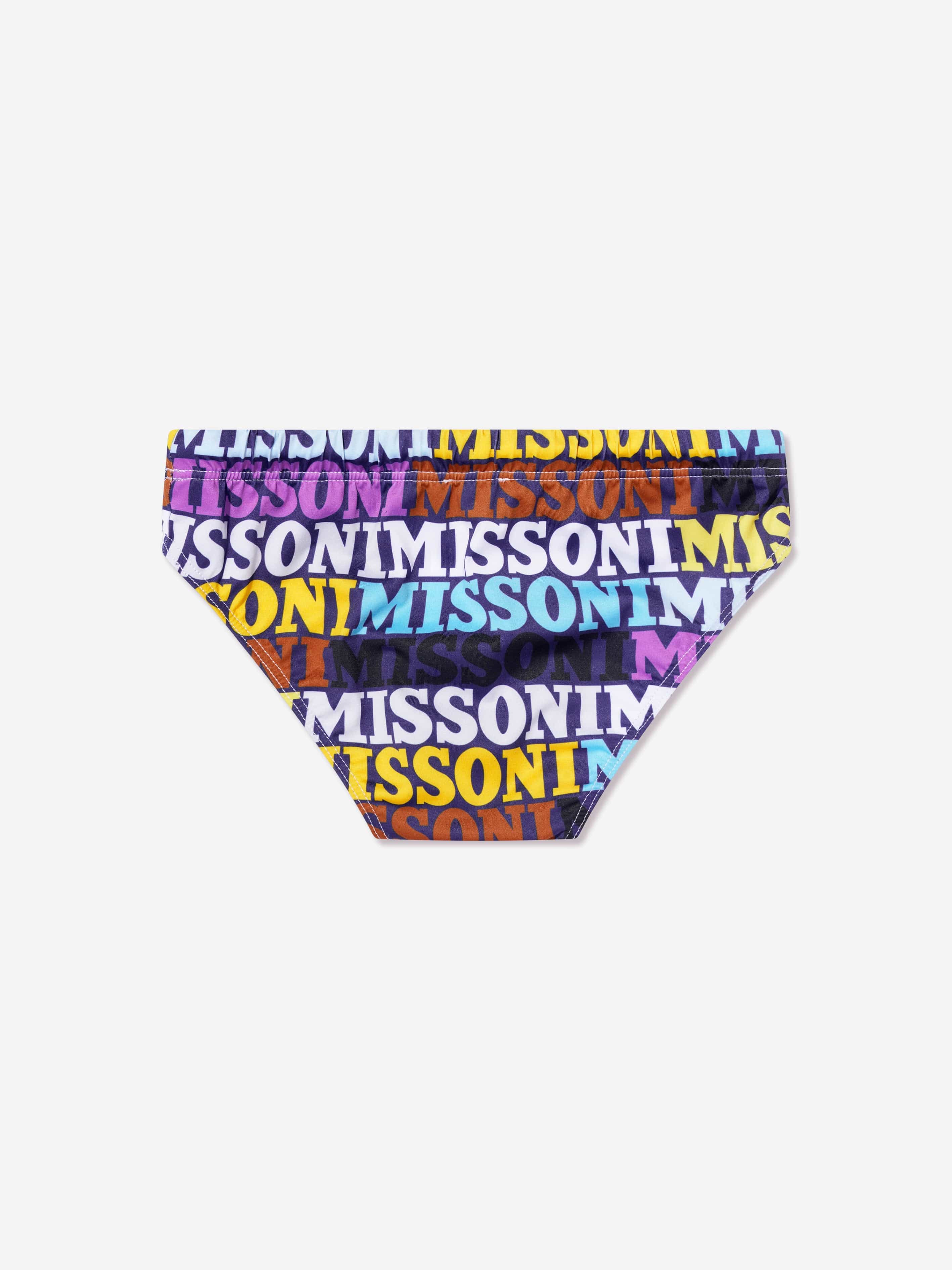 Missoni Boys Logo Swimming Briefs in Multicolor