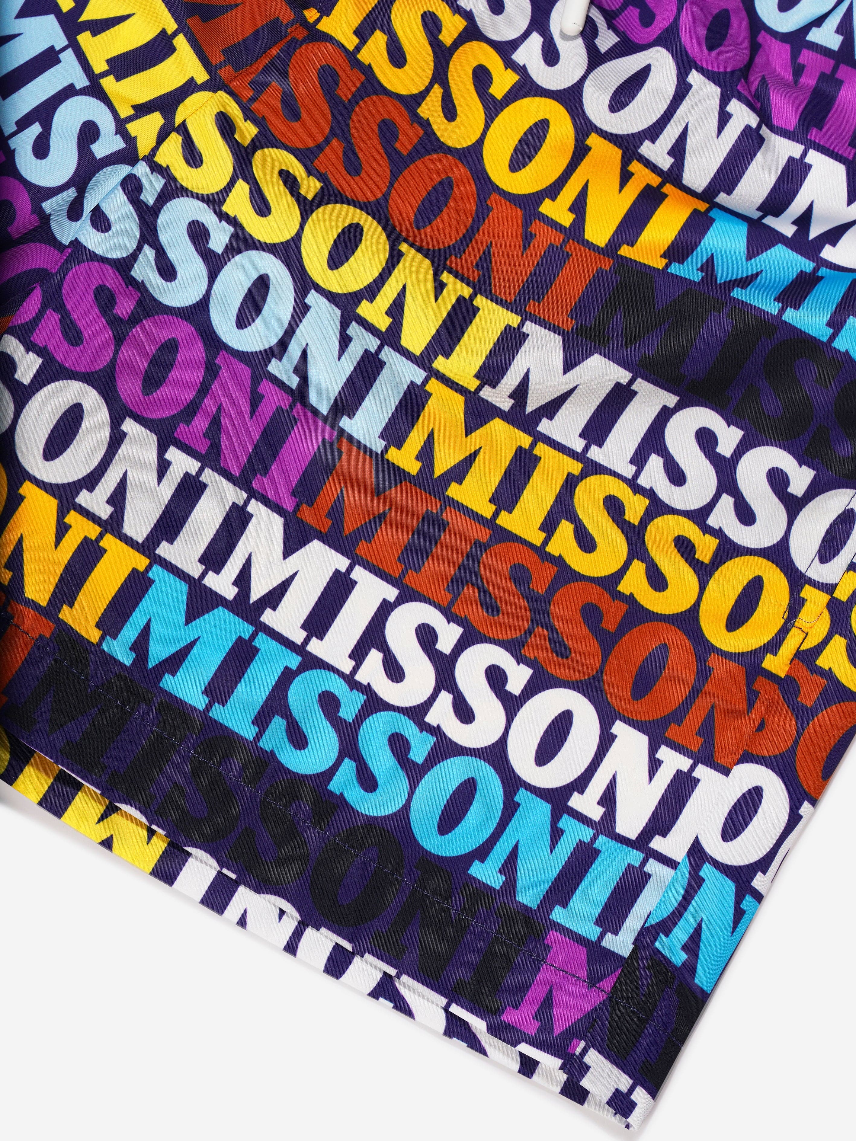 Missoni Boys Logo Swim Shorts in Multicolour