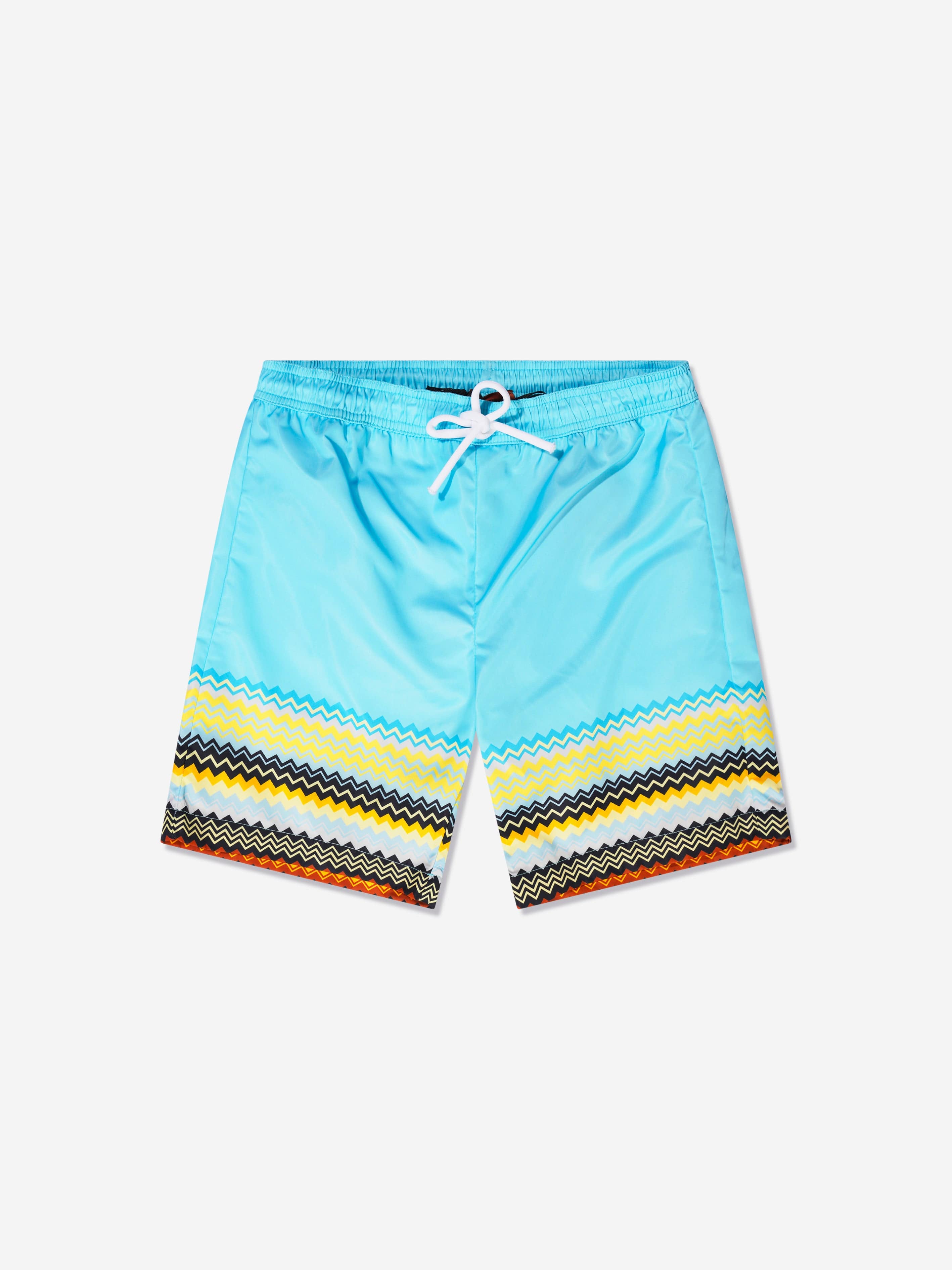 Missoni Boys Zig Zag Swim Shorts in Blue