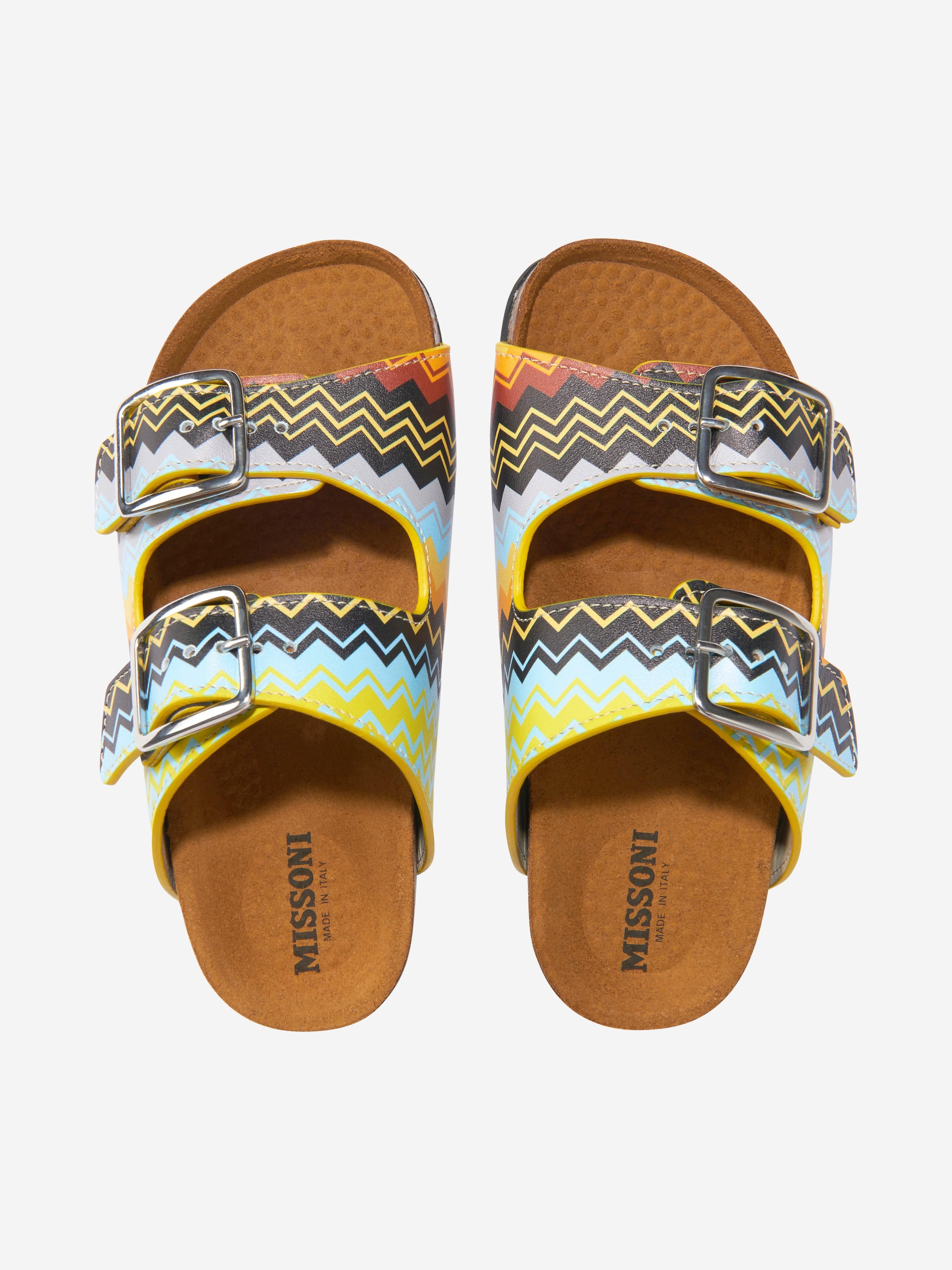 Missoni Boys Leather Sandals in Multicolour