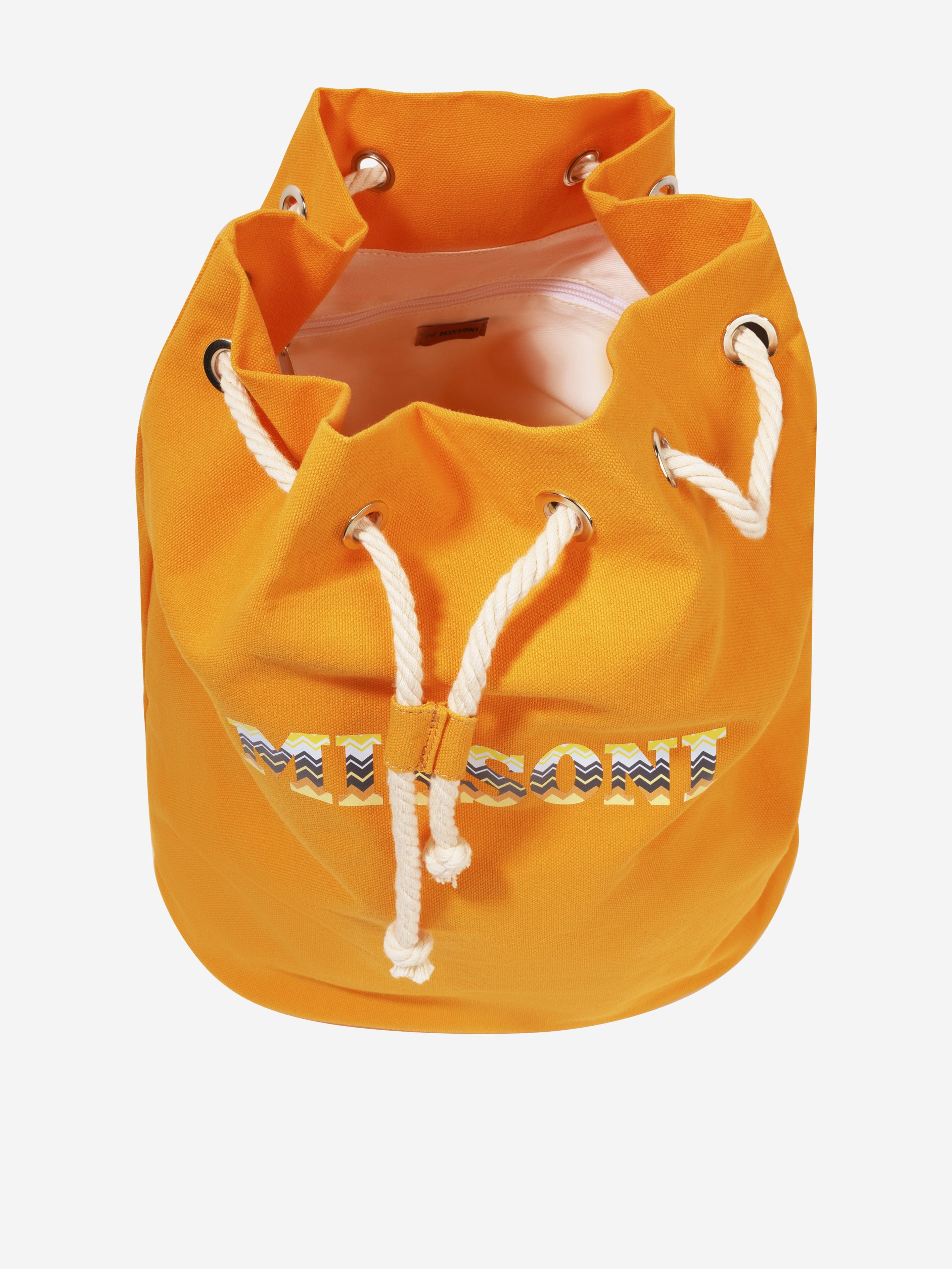 Missoni Kids Logo Backpack in Yellow