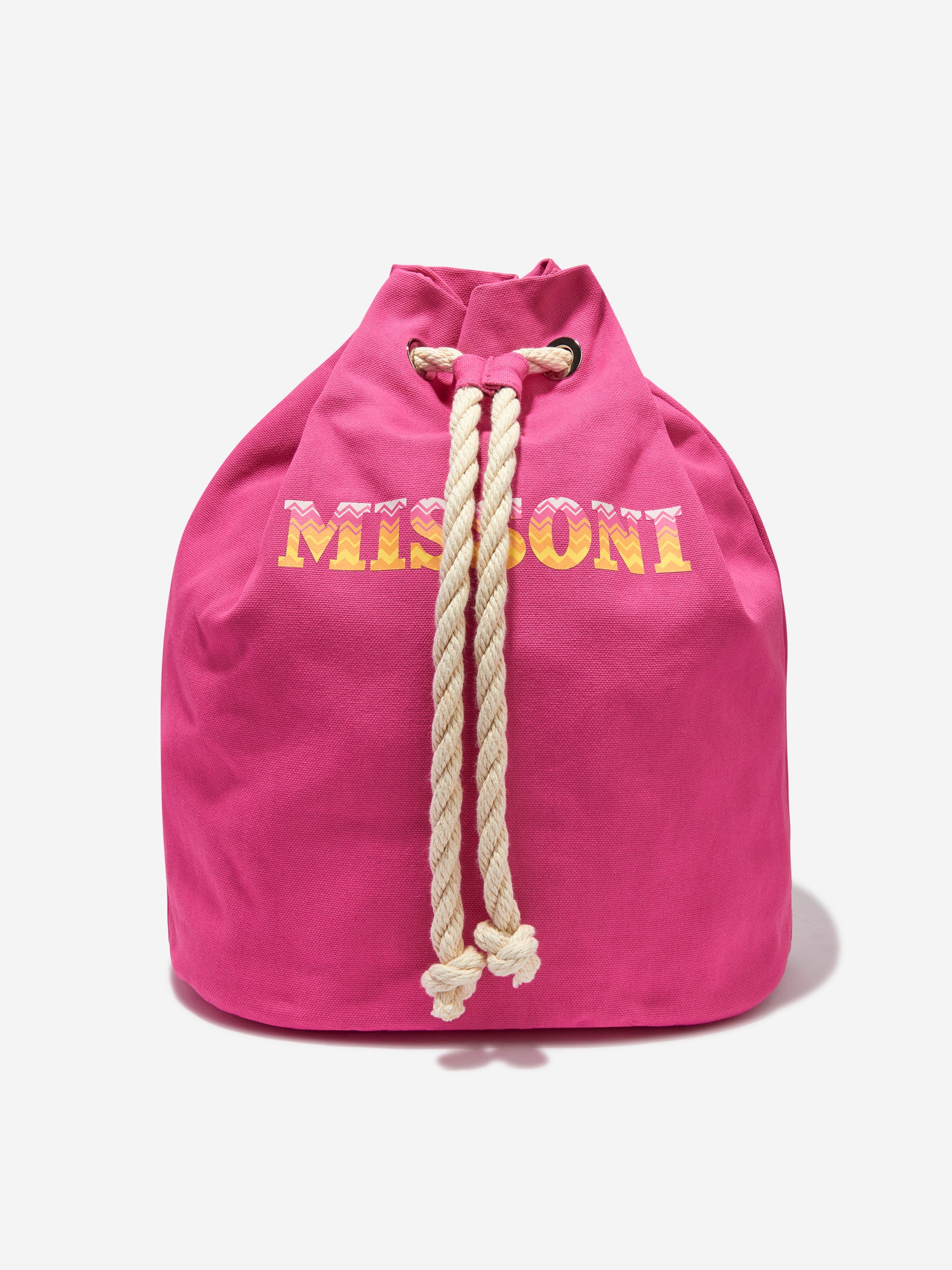 Missoni Kids Logo Backpack in Pink