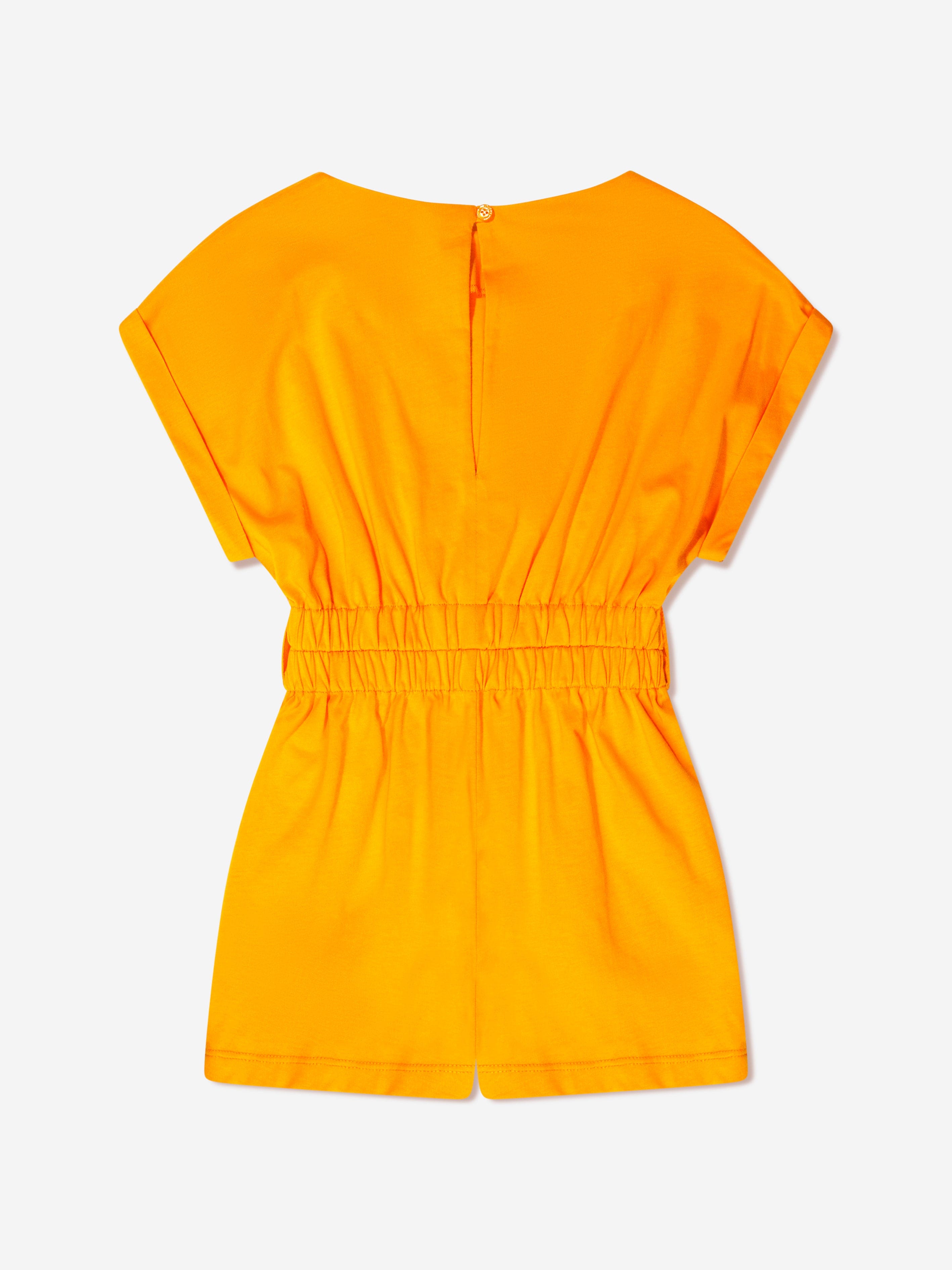 Missoni Girls Jersey Logo Playsuit in Mustard