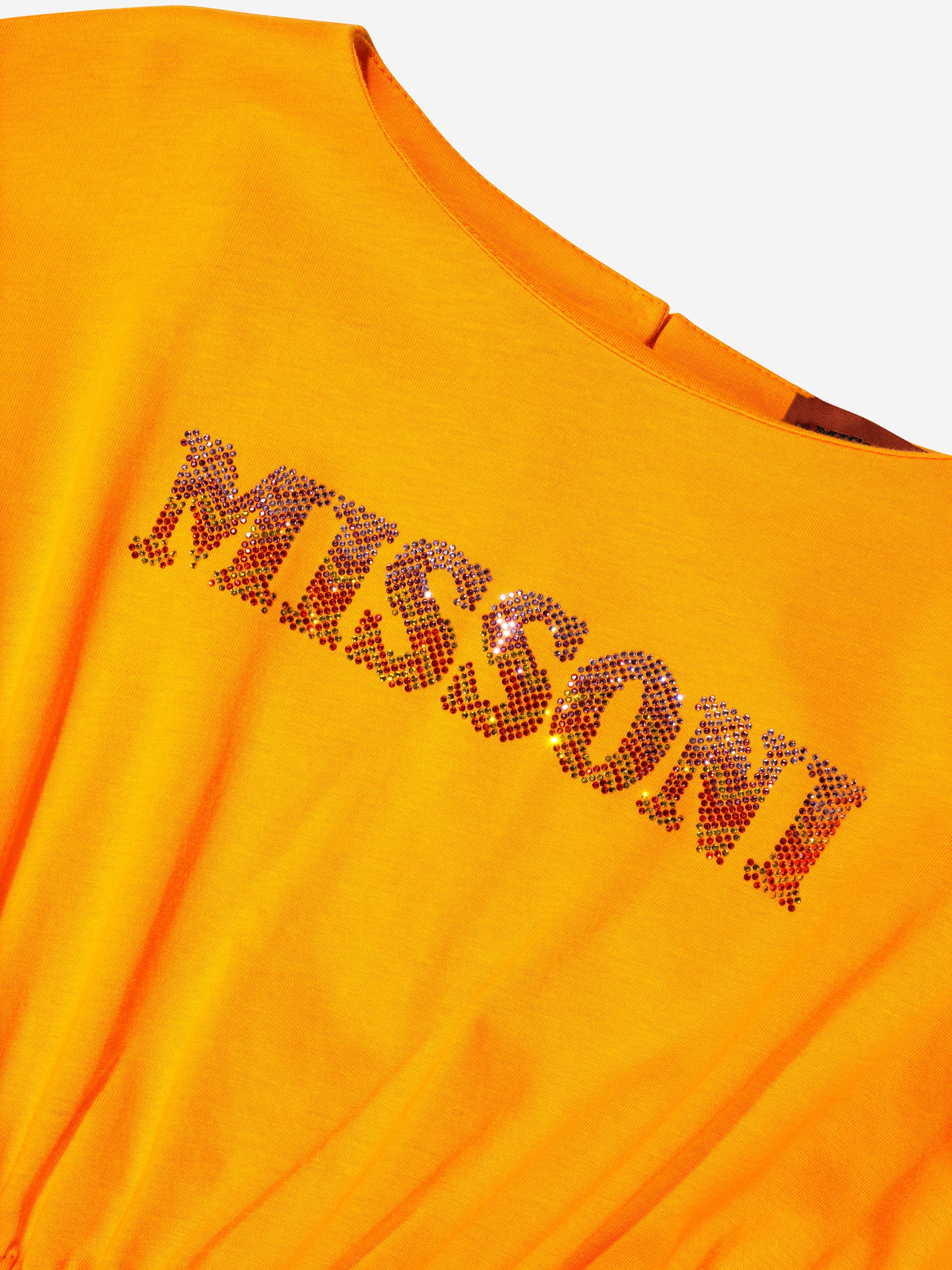 Missoni Girls Jersey Logo Playsuit in Mustard