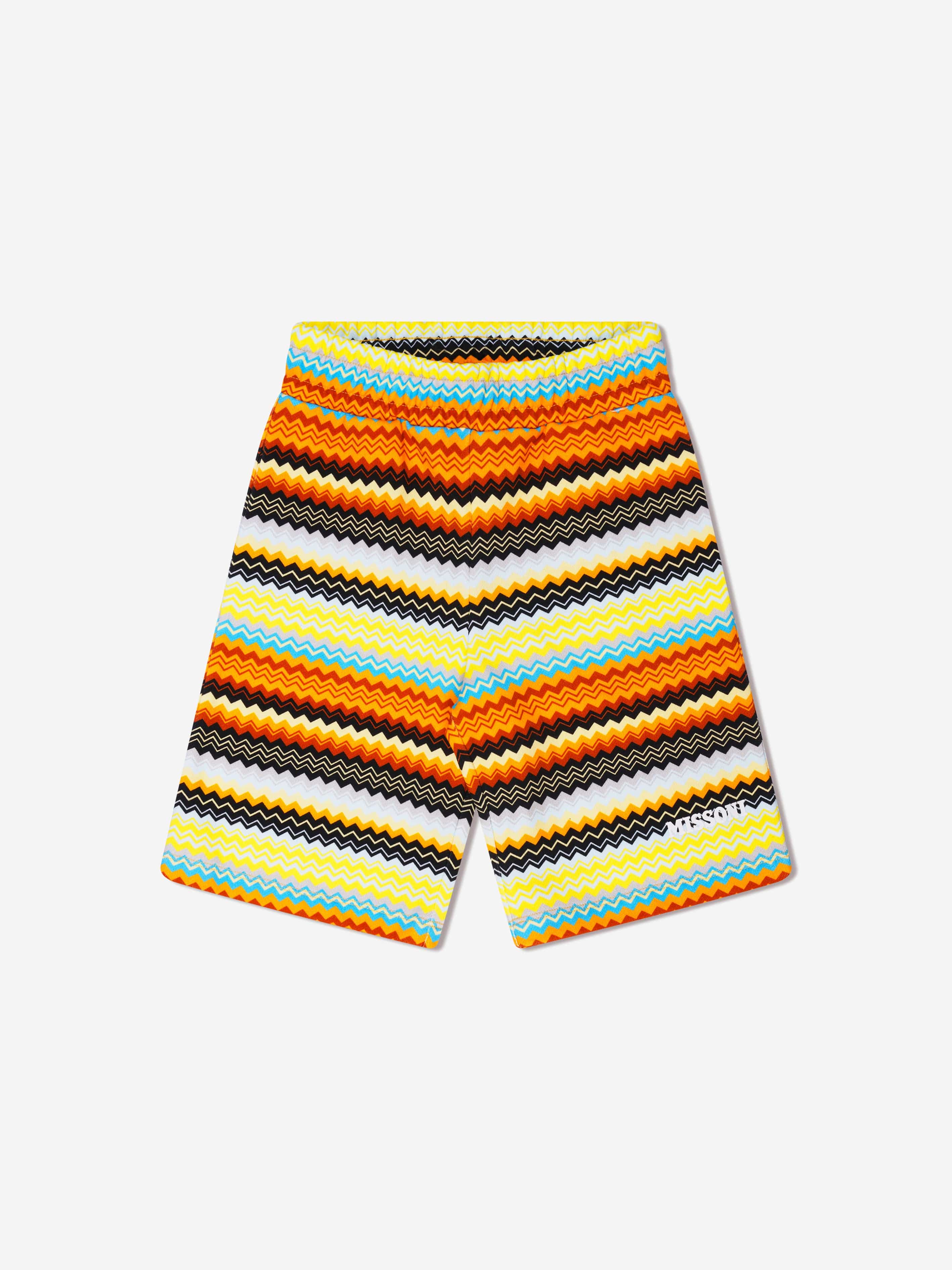 Missoni Boys Zig Zag Jersey Shorts in Multicolour