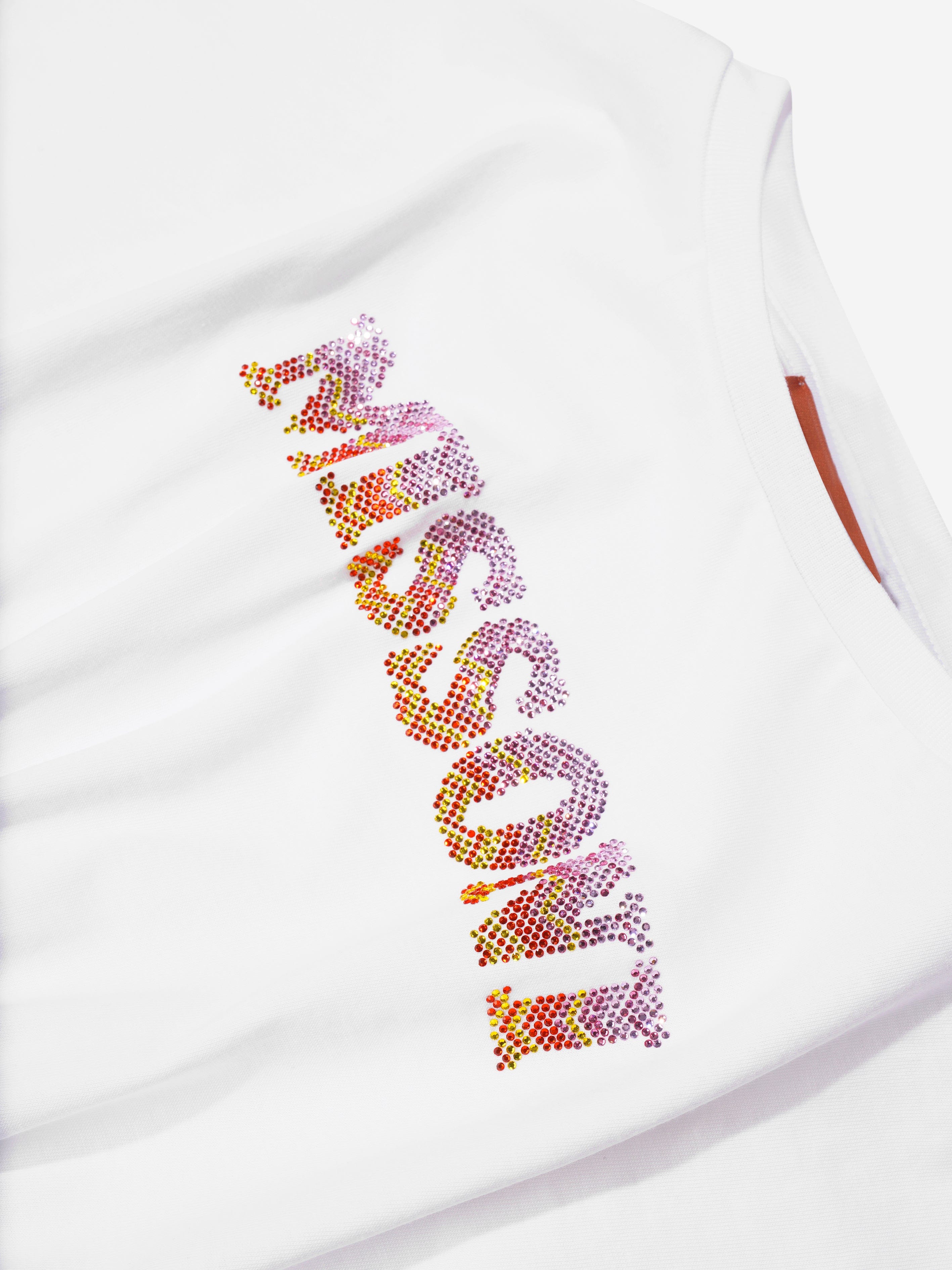 Missoni Girls Cropped Logo T-Shirt in White