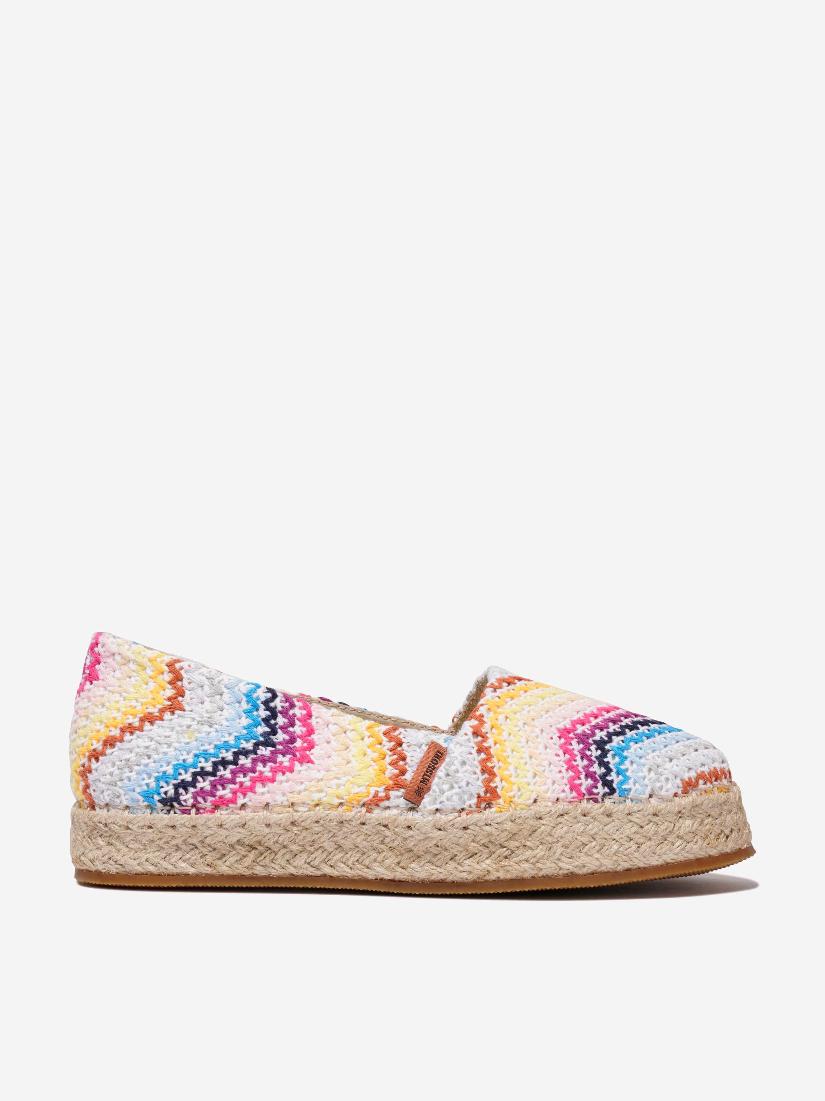 Missoni Girls Zig Zag Espadrilles in Multicolour