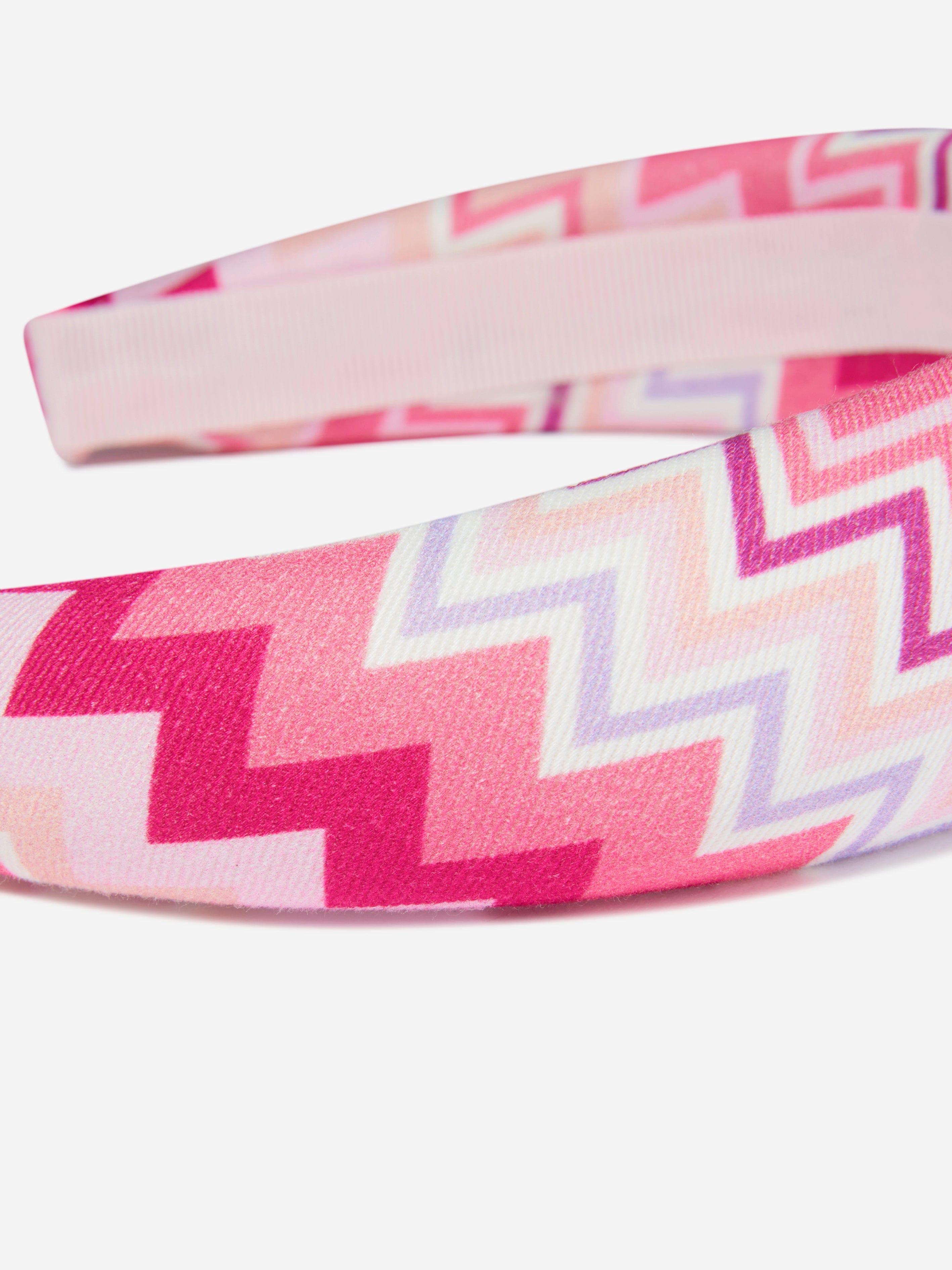 Missoni Girls Zig Zag Headband in Pink