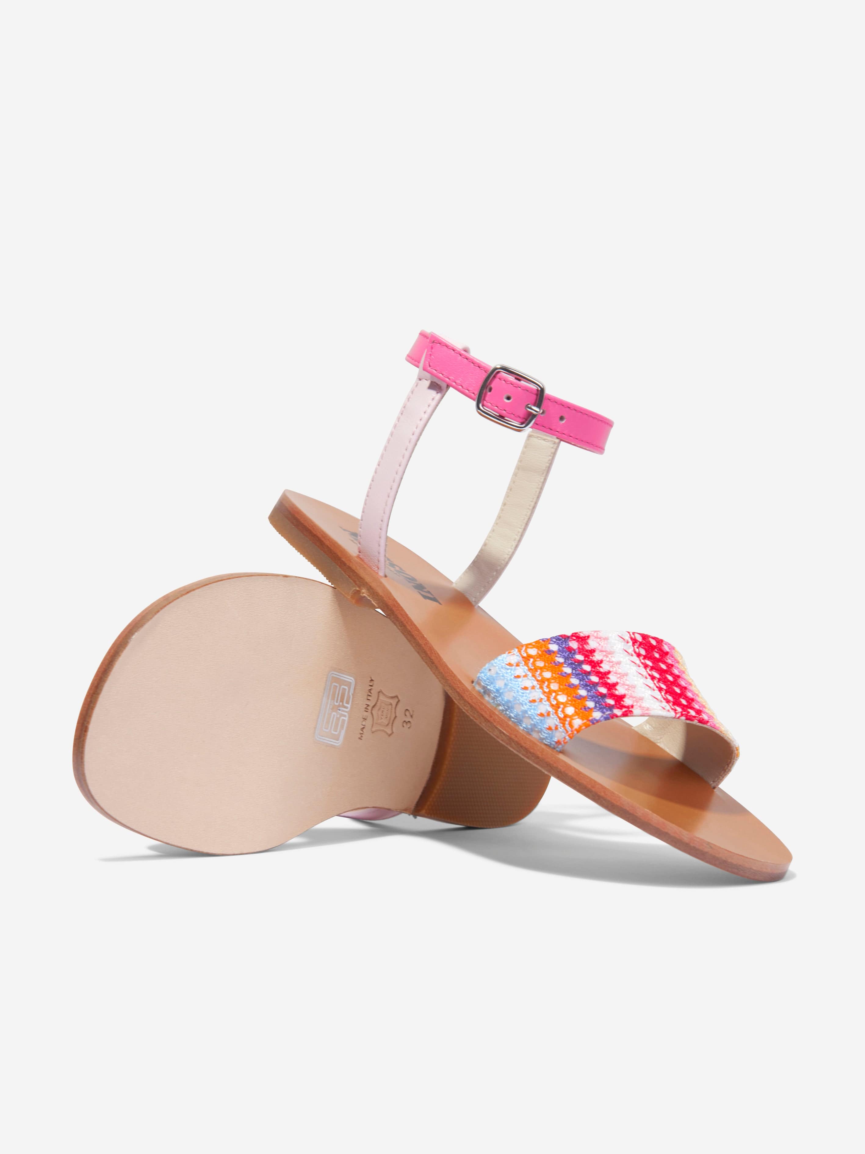 Missoni Girls Striped Sandals in Multicolour